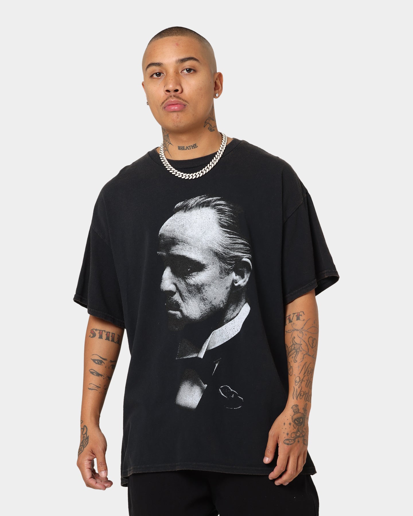 The Godfather Vintage T-Shirt - The Don Black Wash Retro Graphic Tee for Men & Women - Perfect for Movie Fans, Casual Wear & Vintage Style Outfits