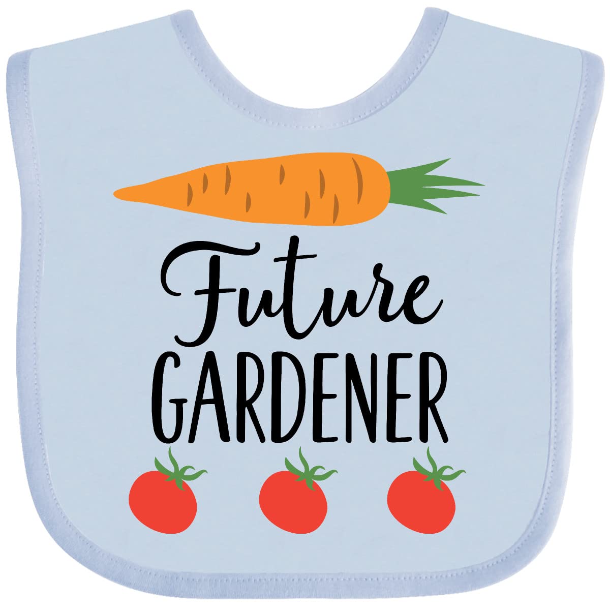 Inktastic Gardening Future Gardener Baby Bib - Cute Organic Cotton Apron for Toddlers - Perfect for Feeding, Messy Play & Outdoor Activities