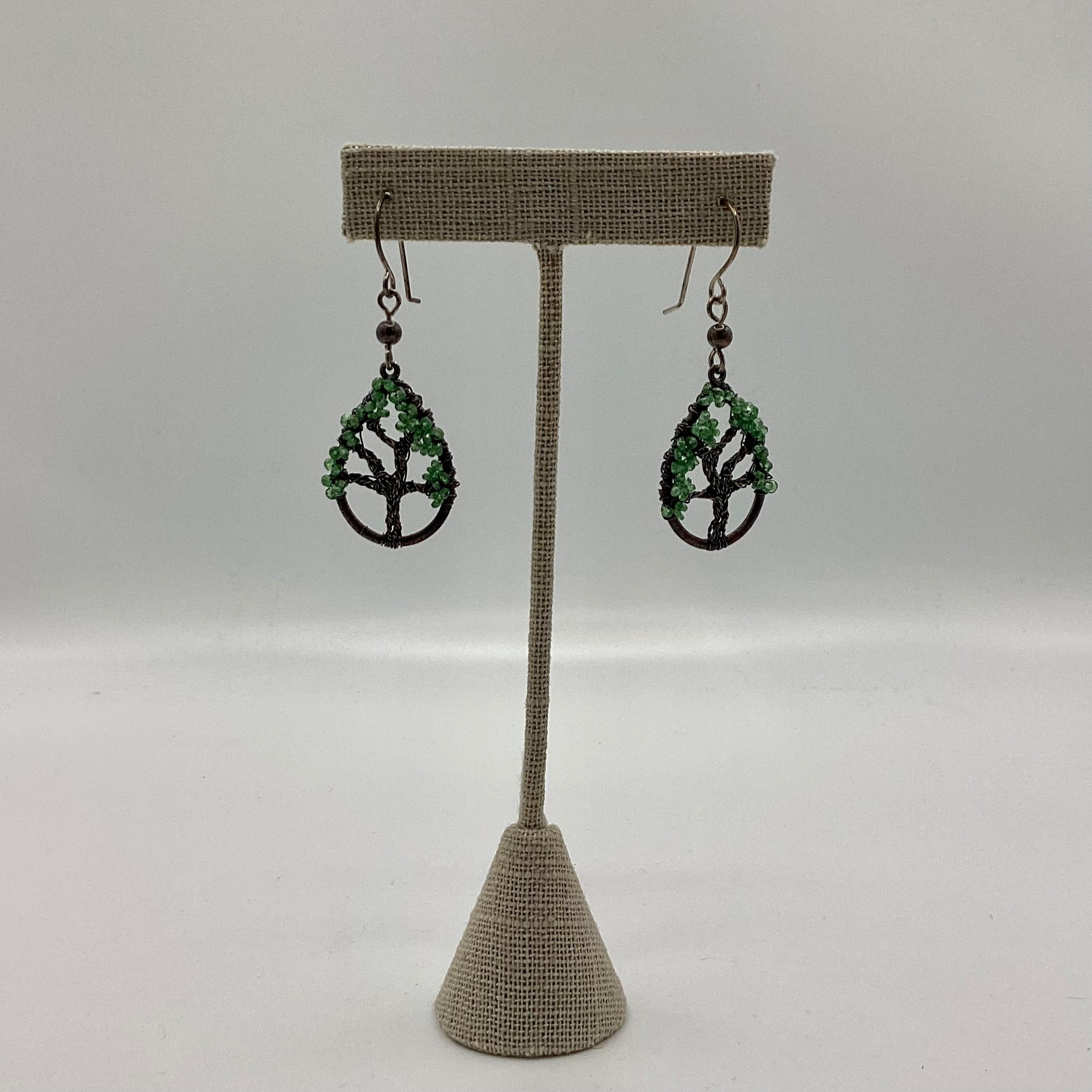 Tourmaline Live Oak Earrings – Handmade Gemstone Jewelry for Women, Dainty & Elegant Earrings for Daily Wear, Gift for Her – Perfect for Parties, Weddings & Special Occasions