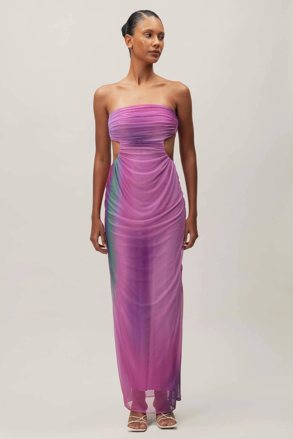 Enchanted Lila Dress for Women - Elegant Floral Print Maxi Dress for Summer, Beach, and Special Occasions