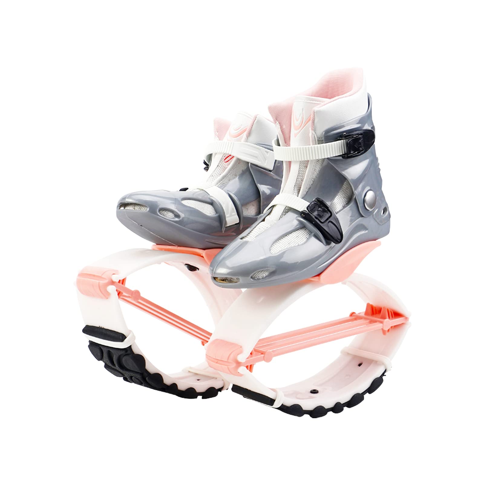 AHWZ Bounce Shoes - Kangaroo Jumping Fitness Sneakers for Sports & Toning | Pink & White XXL | Ideal for Workouts, Parkour & Fun Outdoor Activities