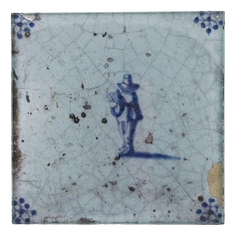 Delft Blue Tiles - Handmade Dutch Ceramic Tiles with Musician Design | Perfect for Kitchen Backsplash, Bathroom Decor & European Style Home Renovation