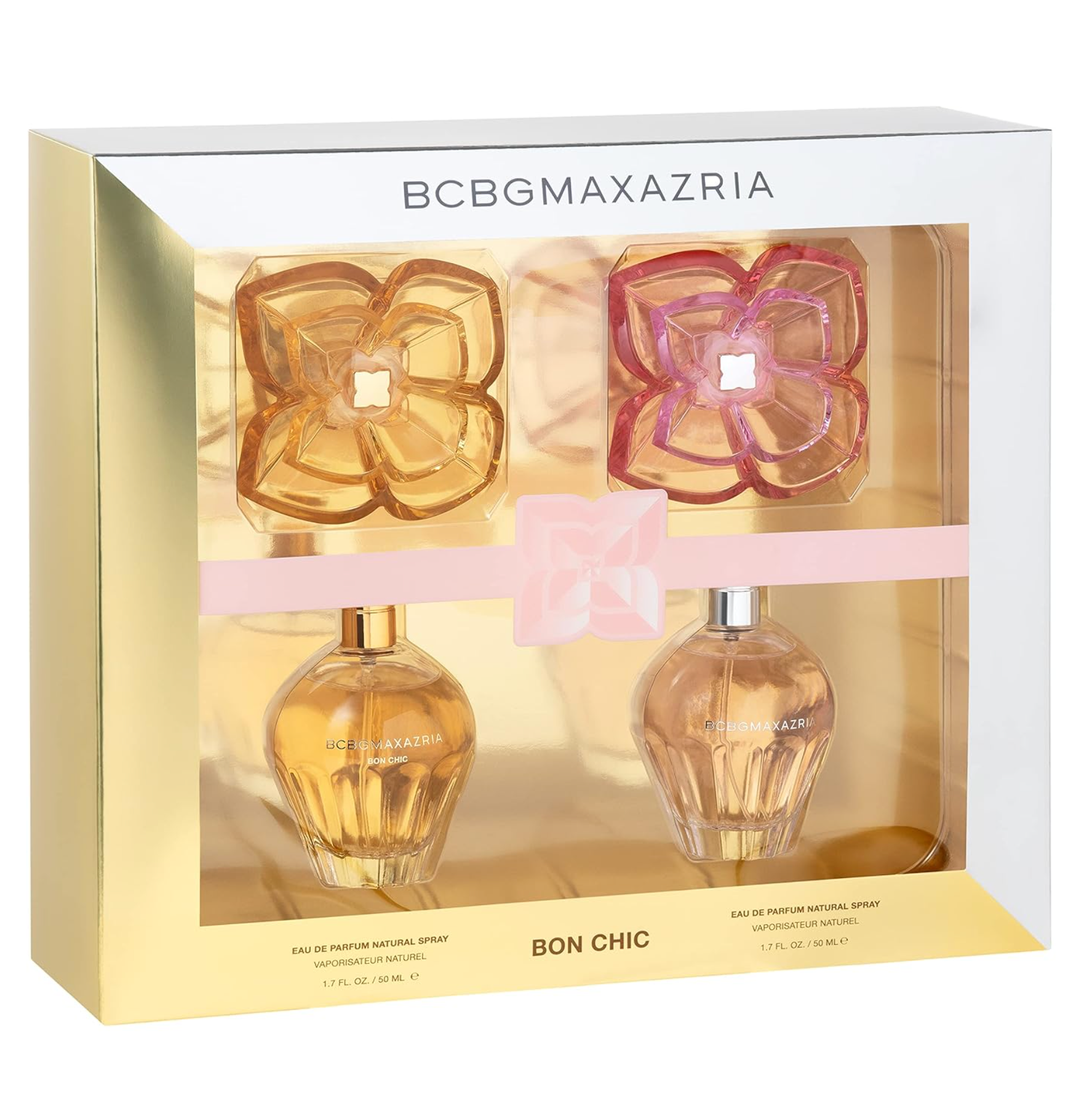 BCBG Maxazria 2-Piece Women's Perfume Gift Set - Classic 50ML EDP Spray + Bon Chic 50ML EDP Spray | Luxury Fragrance Duo for Everyday Wear & Special Occasions
