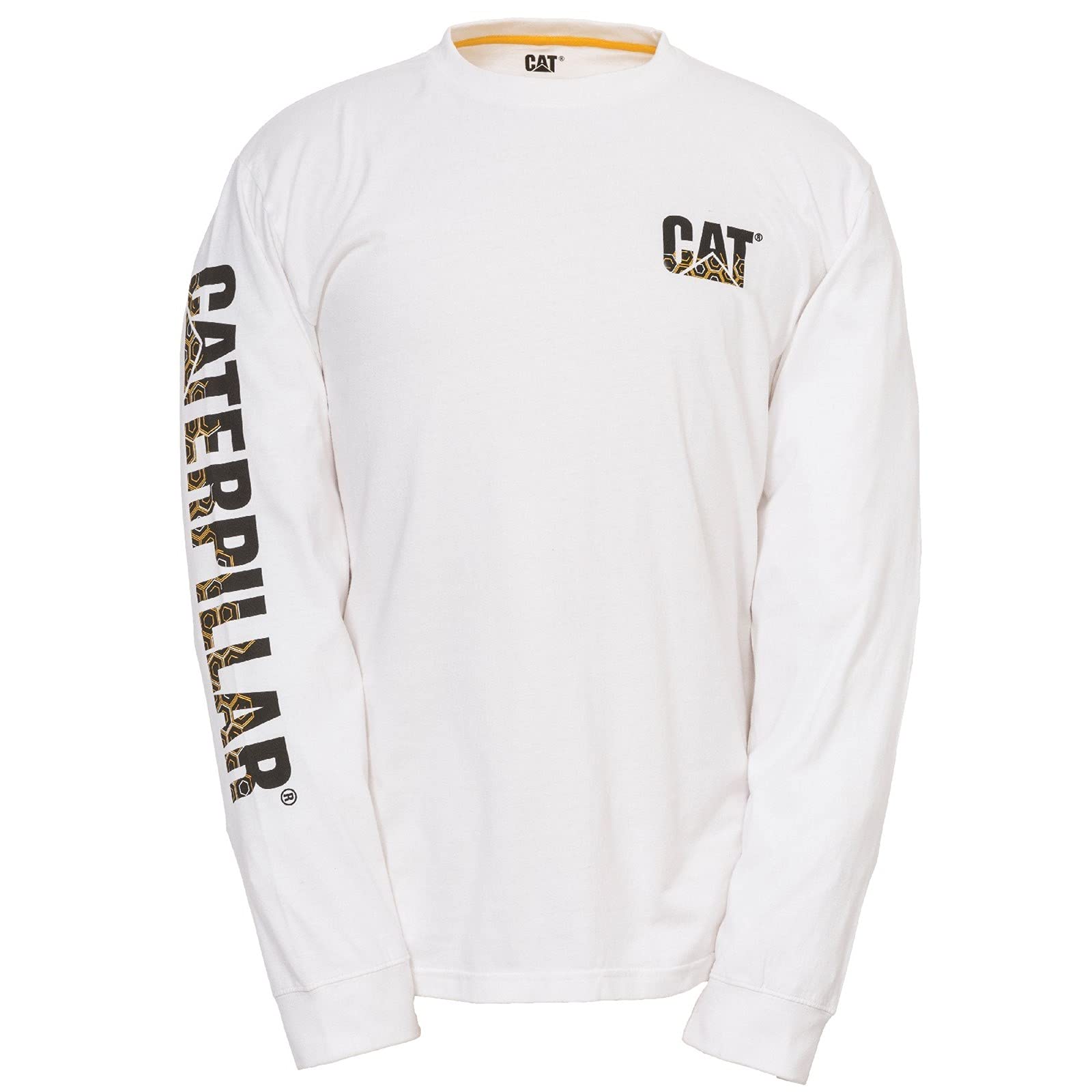 Caterpillar Men's Custom Banner White T-Shirt - Size UK S / EU Small - Casual Wear, Workwear & Outdoor Activities