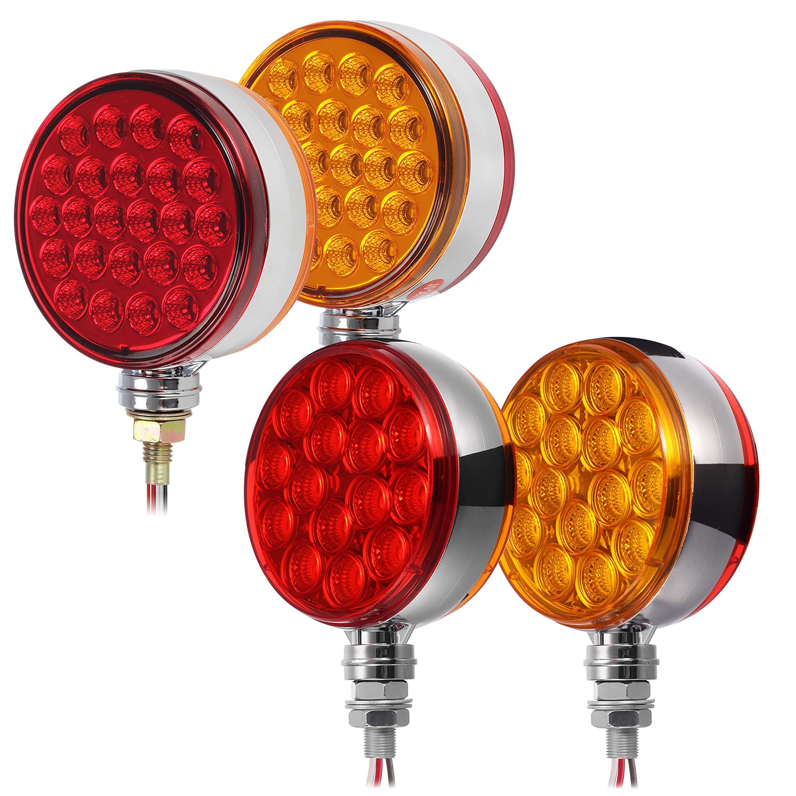 PARTSam Truck Pedestal Lights Kit - 2Pcs 4