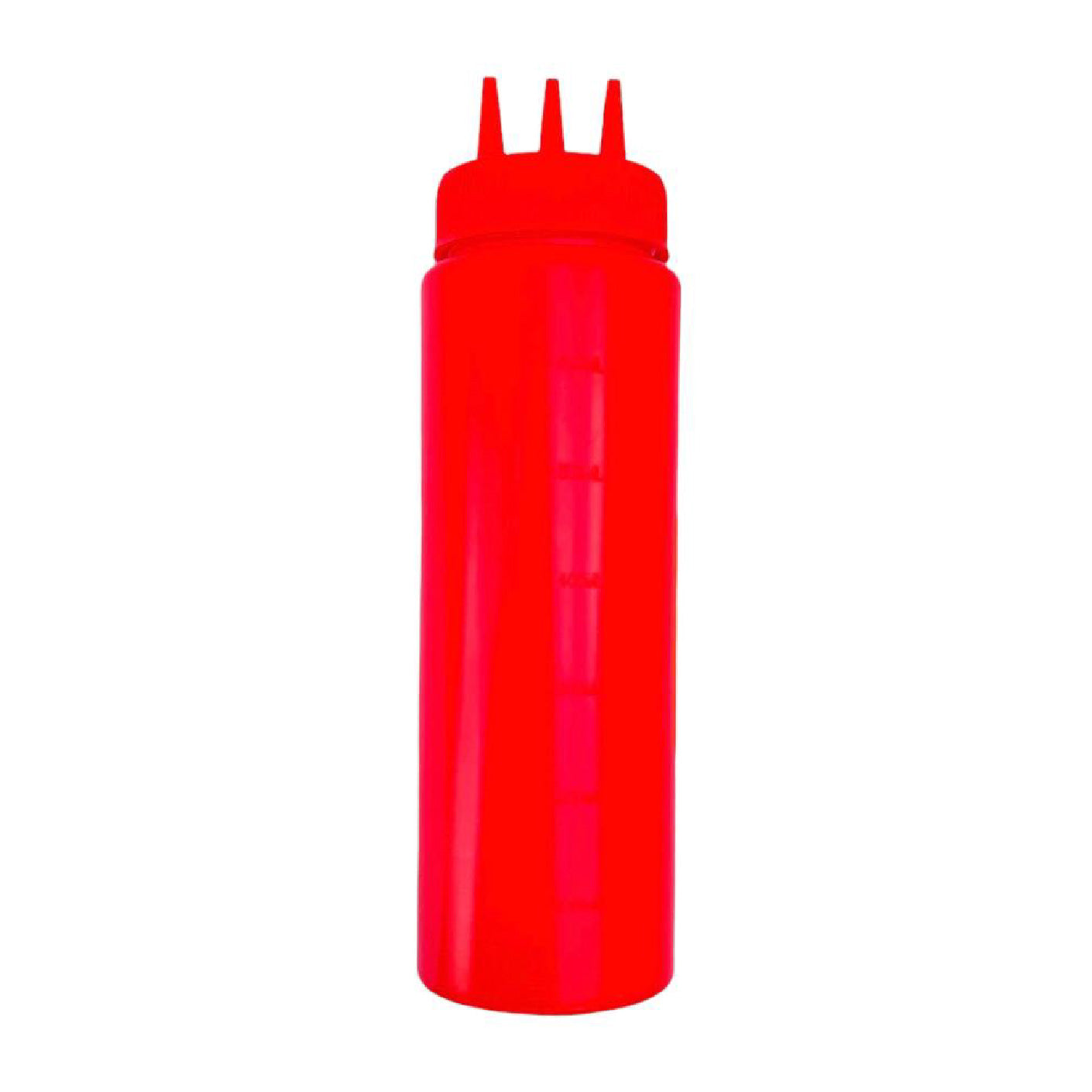 SAUCER BOTTLE TRI NOZZLE 24OZ (24 Ounce) - Red LX660 (HFH8030R) - Perfect for Sports, Gym, Outdoor Activities & Everyday Hydration