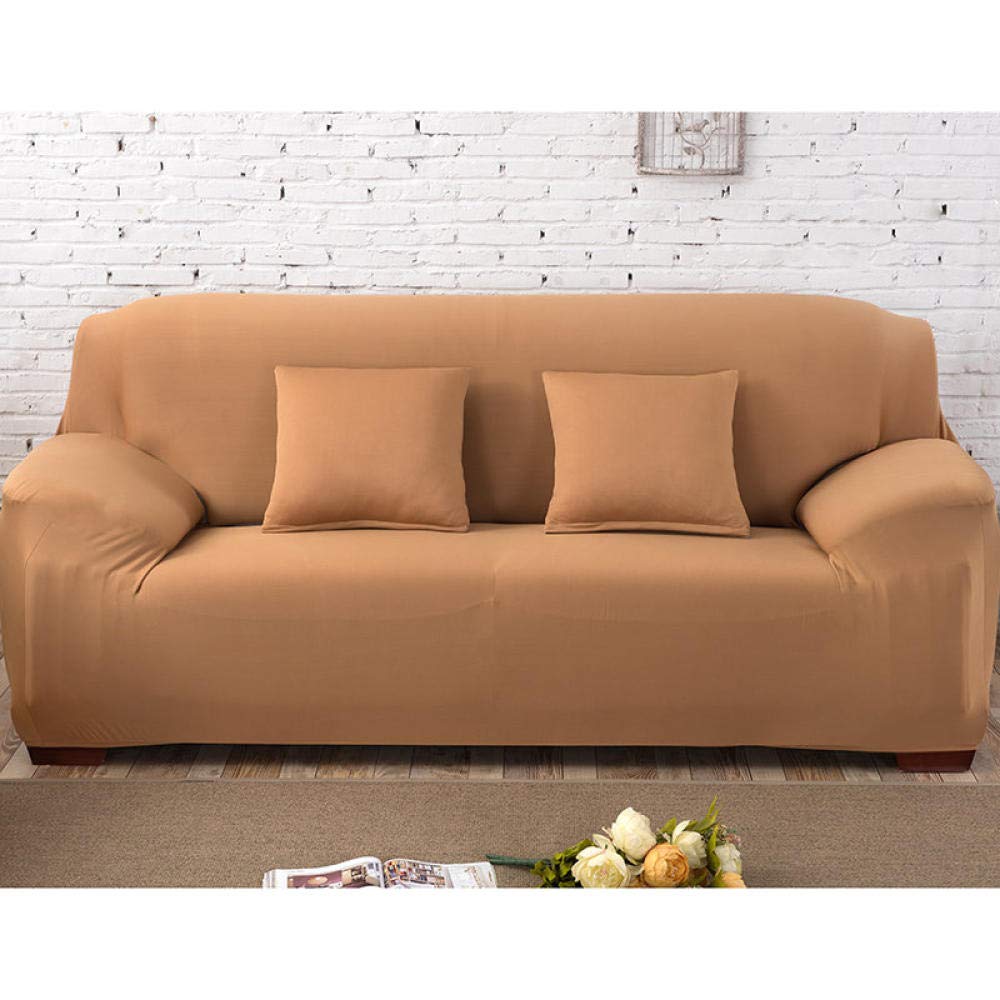 Stretch Elastic Sofa Slipcover - Pet & Dog Proof Couch Cover, Orange Pattern (145-185cm) - Perfect for Living Room Furniture Protection & Home Decor