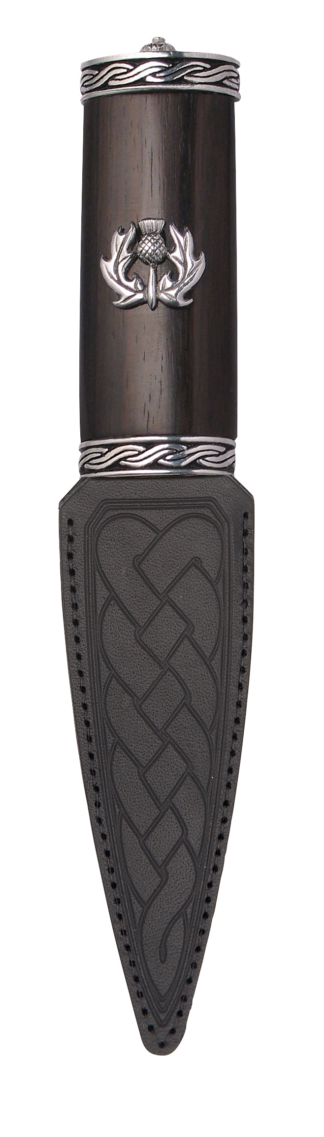 Thistle Motif Sgian Dubh SD50 - Traditional Scottish Dagger with Celtic Design - Perfect for Highland Dress, Weddings & Scottish Cultural Events