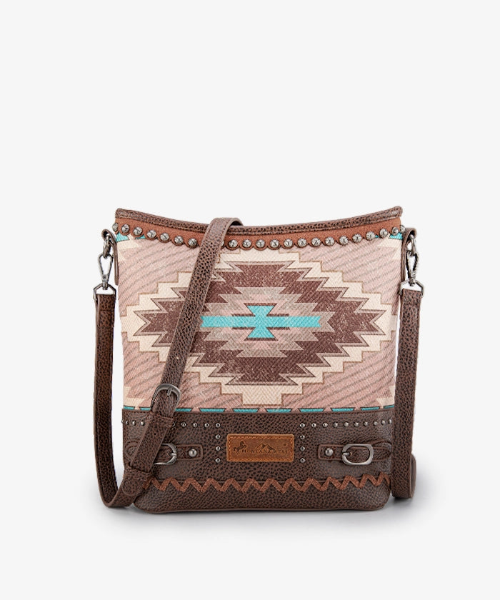 Montana West Aztec Printed Concealed Carry Crossbody Purse for Women - Stylish CCW Handbag with Adjustable Strap for Everyday Use, Travel & Shopping