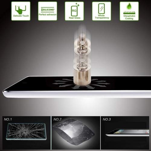 GUOHUN 9H+ Tempered Glass Screen Protector for iPad 9.7/Air/Air 2 (2017-2018) - 0.4mm Ultra-Thin 2.5D Edge Explosion-Proof Protection - Perfect for Home, Office & Travel Use