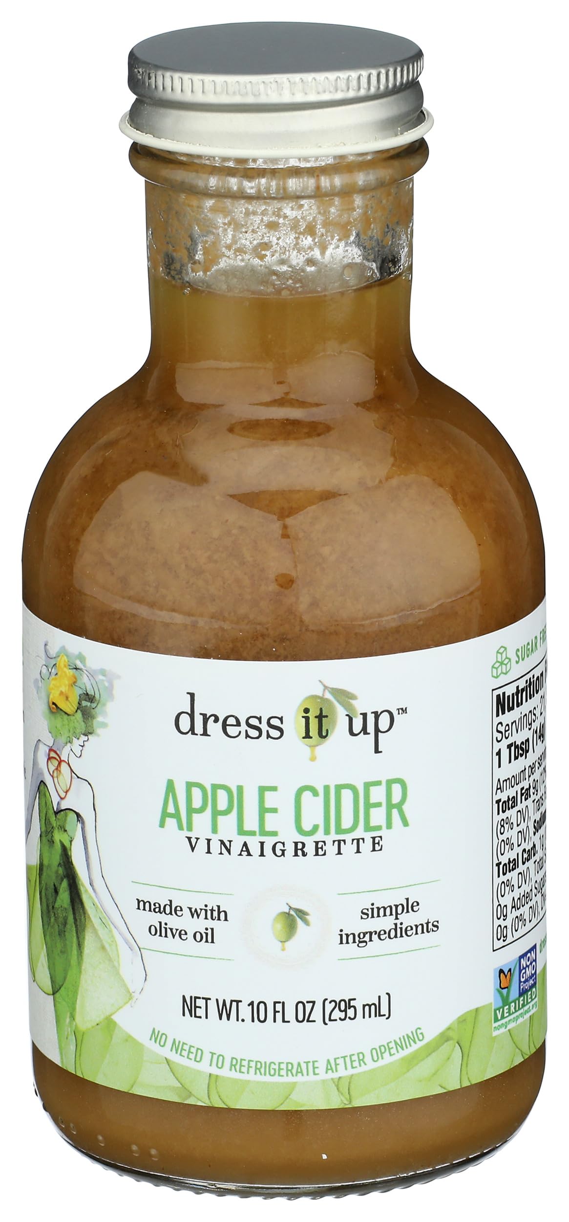SO FINE FOODS Organic Apple Cider Vinaigrette Salad Dressing - 10 oz Bottle - Gluten Free, Vegan Friendly - Perfect for Salads, Marinades & Healthy Cooking