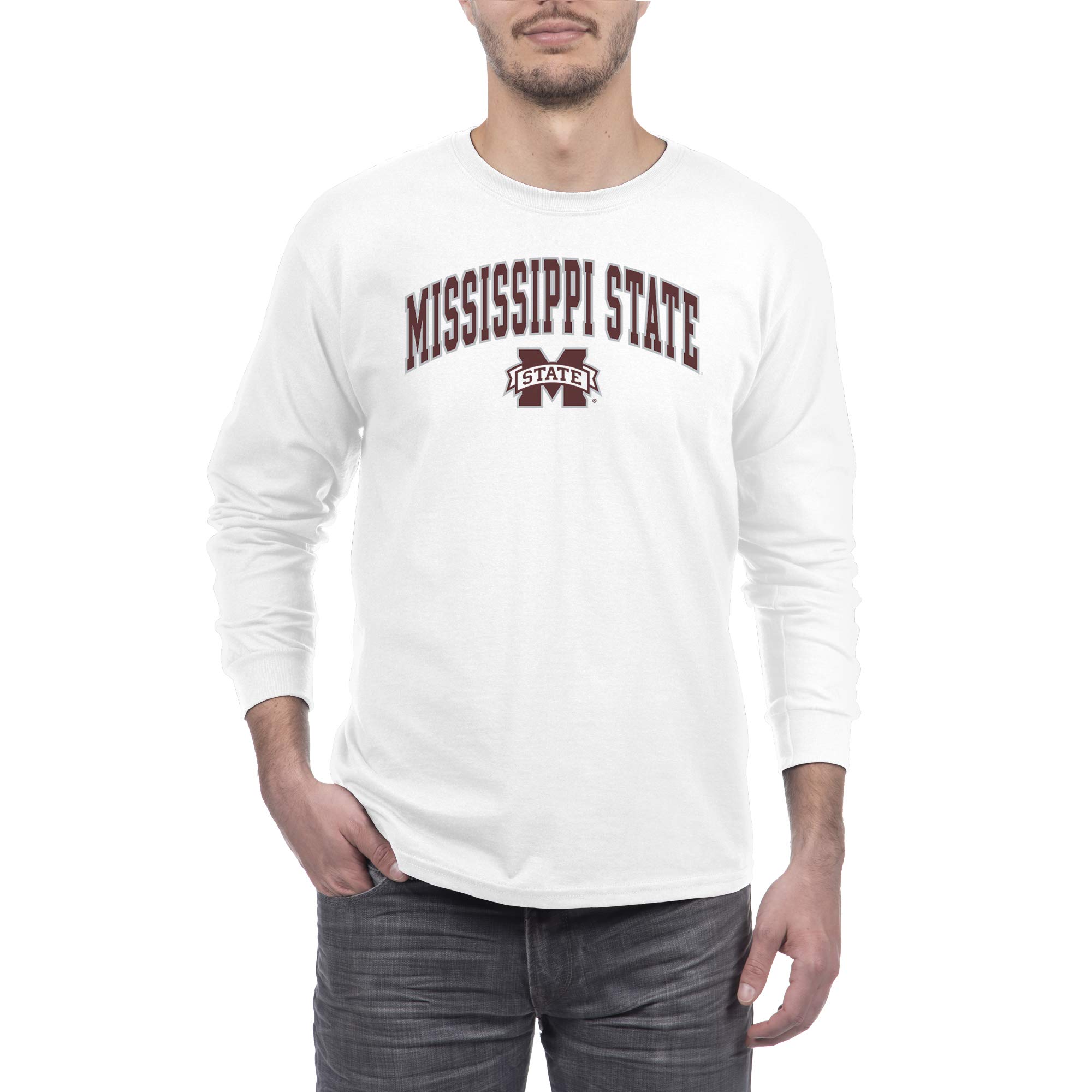 Elite Fan Shop Men's Arch Long Sleeve T-Shirt - Comfortable Cotton Crewneck Shirt for Casual Wear, Workout & Everyday Outfits