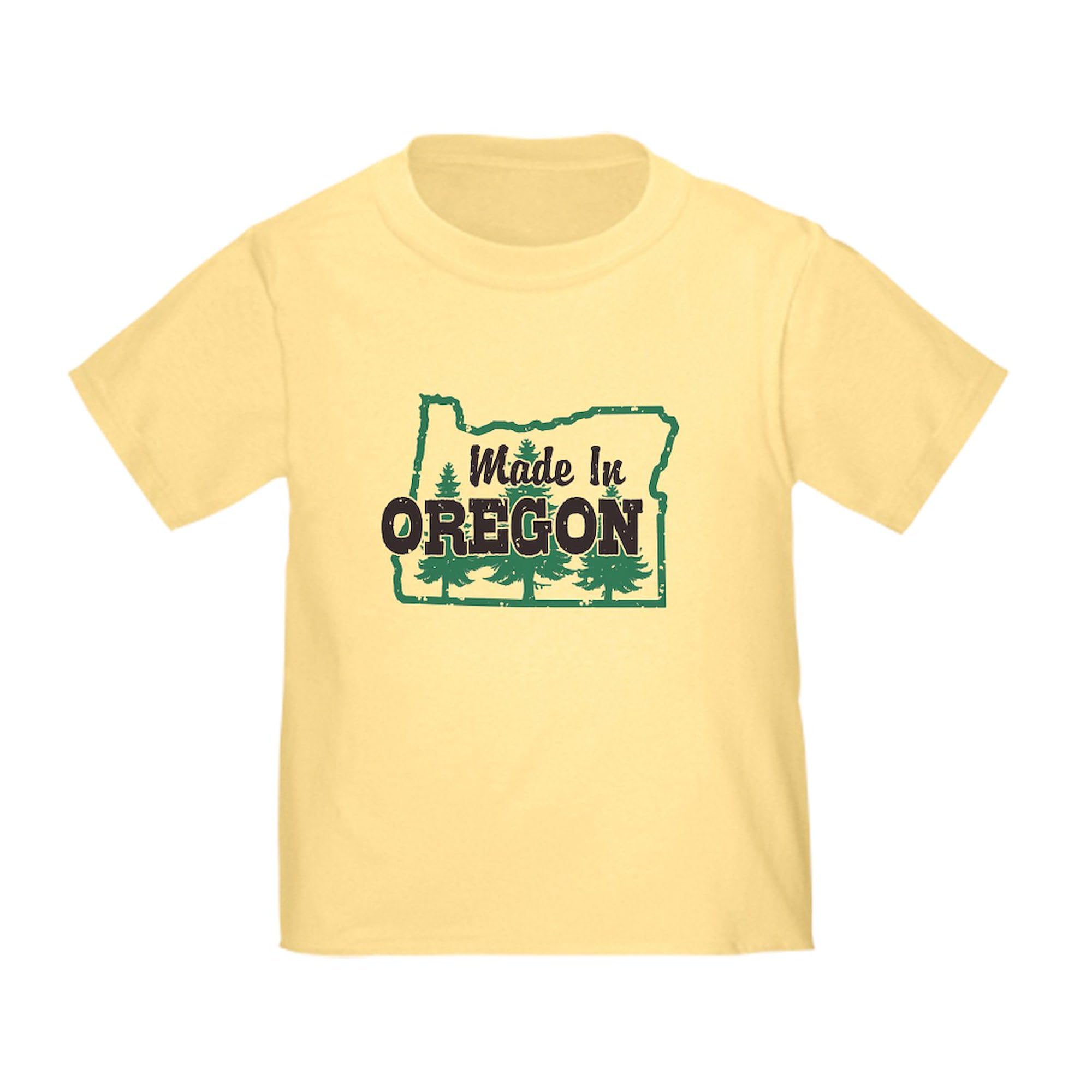 Made in Oregon Toddler T-Shirt - 100% Cotton Cute Graphic Tee for Boys & Girls | Perfect for Playdates, Daycare & Family Outings