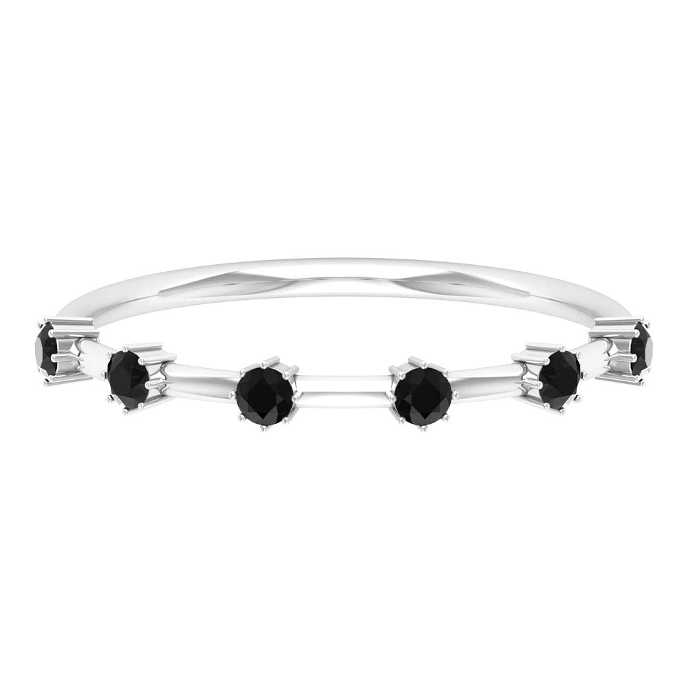 Elegant 14K Solid Gold Black Spinel Ring for Women - Minimalist August Birthstone Jewelry | Perfect for Gifts, Anniversaries & Everyday Wear