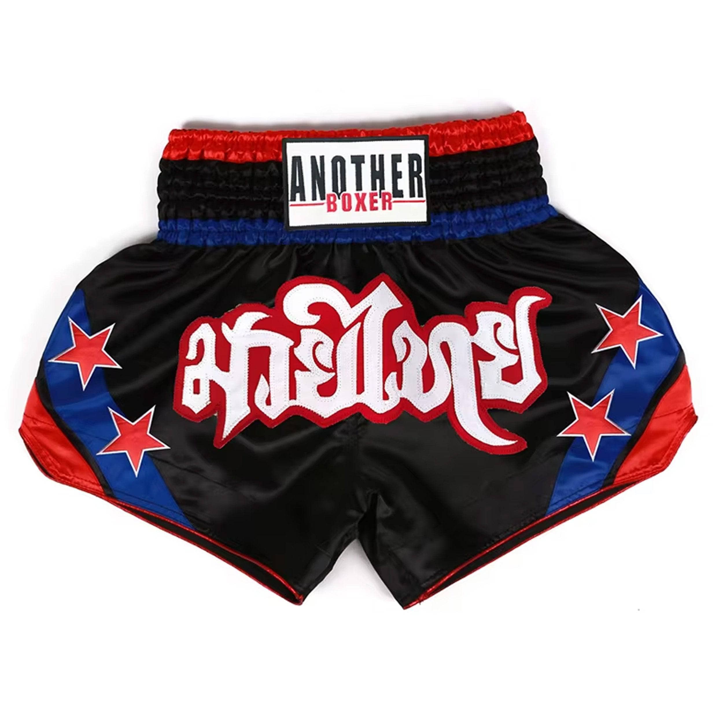 Premium Black Meteor Muay Thai Shorts - Authentic Thai Boxing Shorts for Men & Women - Lightweight & Breathable Training Shorts - Perfect for MMA, Kickboxing, Muay Thai & Martial Arts Training