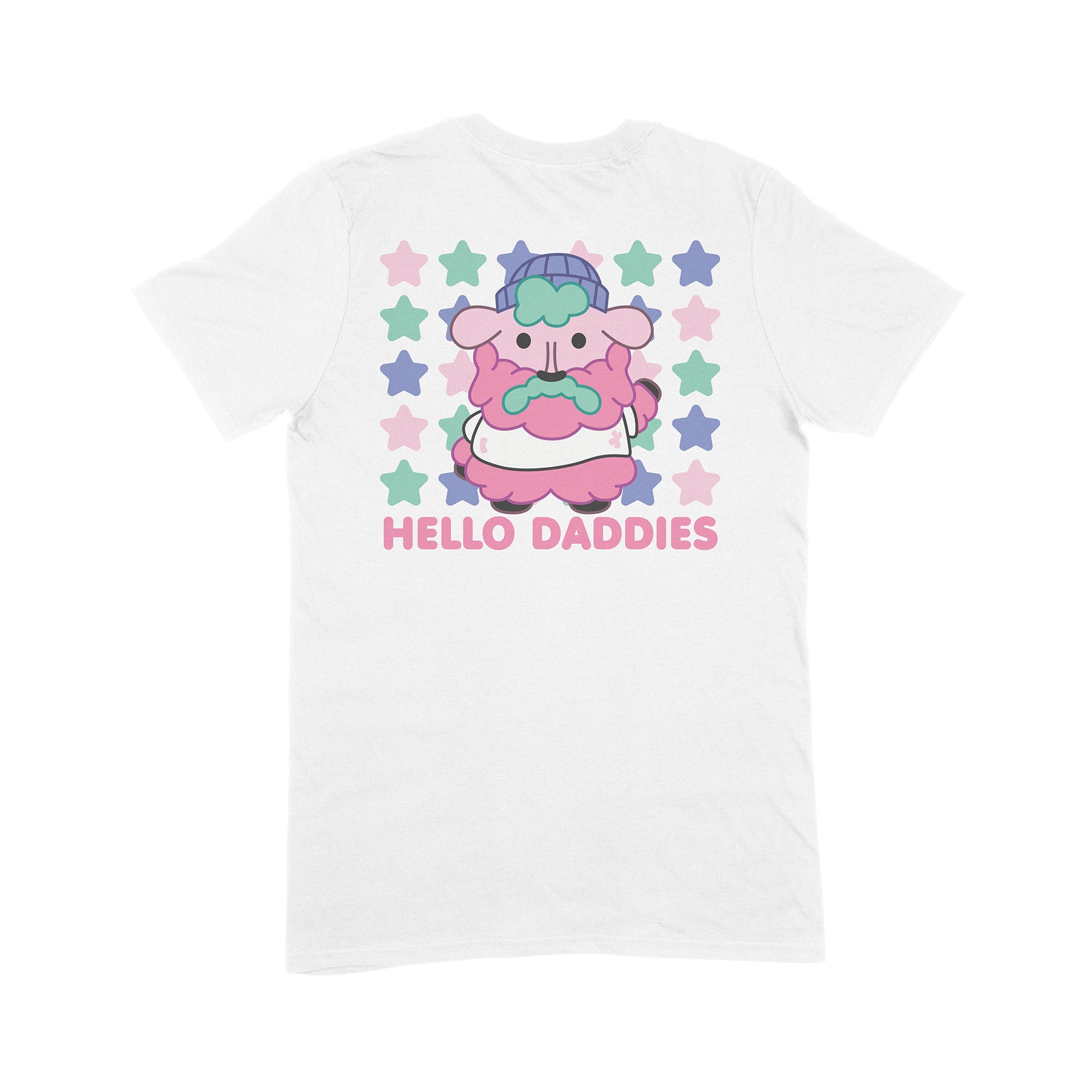 Hello Daddies T-Shirt for Men - Comfortable Cotton Crewneck Tee - Funny Dad Gift Idea - Perfect for Father's Day, Birthday & Casual Wear (White)