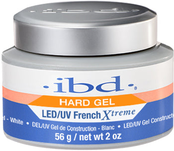 IBD Hard Gel LED/UV Nail Polish - French Xtreme White 2oz for Professional Salon & Home Manicure - Long Lasting & Chip Resistant Nail Art Design