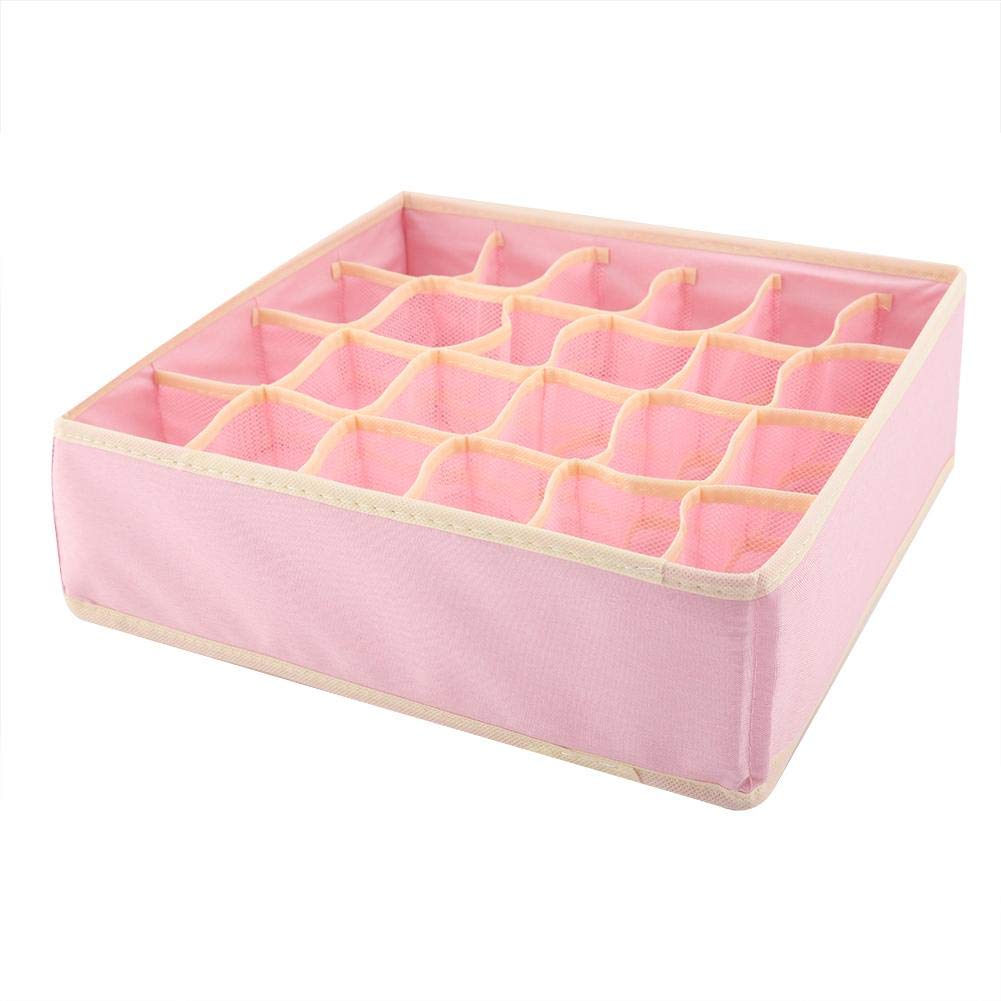 Bra & Socks Organizer Box Set - Underwear Divider Closet Storage Cubes for Travel & Home (Pink) | Perfect for Suitcase Packing, Drawer Organization & Closet Tidying