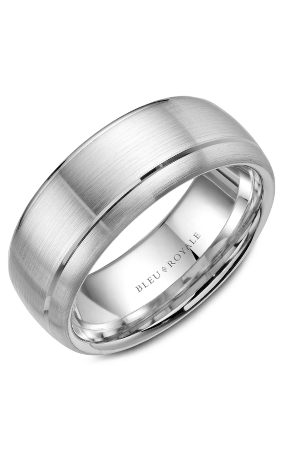 Bleu Royale Men's Wedding Band RYL 003W85 - 14K White Gold Classic Ring for Grooms & Anniversary Gifts | Perfect for Weddings, Engagements & Special Occasions