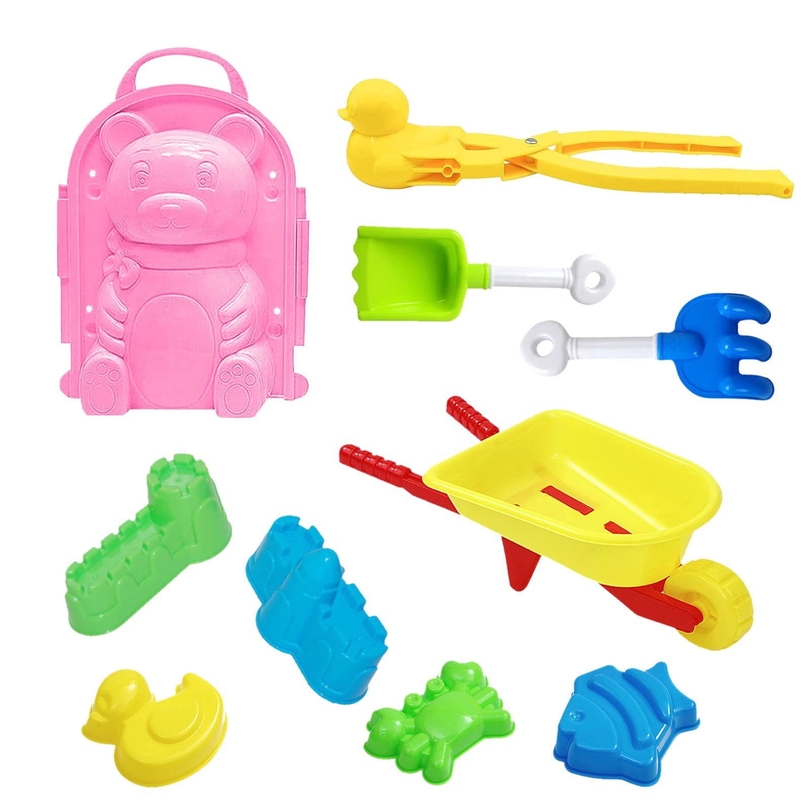 10Pcs Snowball Maker Kit - Animal Shaped & Castle Snow Mold Tools for Kids Winter Outdoor Play | Perfect for Snowball Fights, Snow Castle Building & Backyard Winter Fun