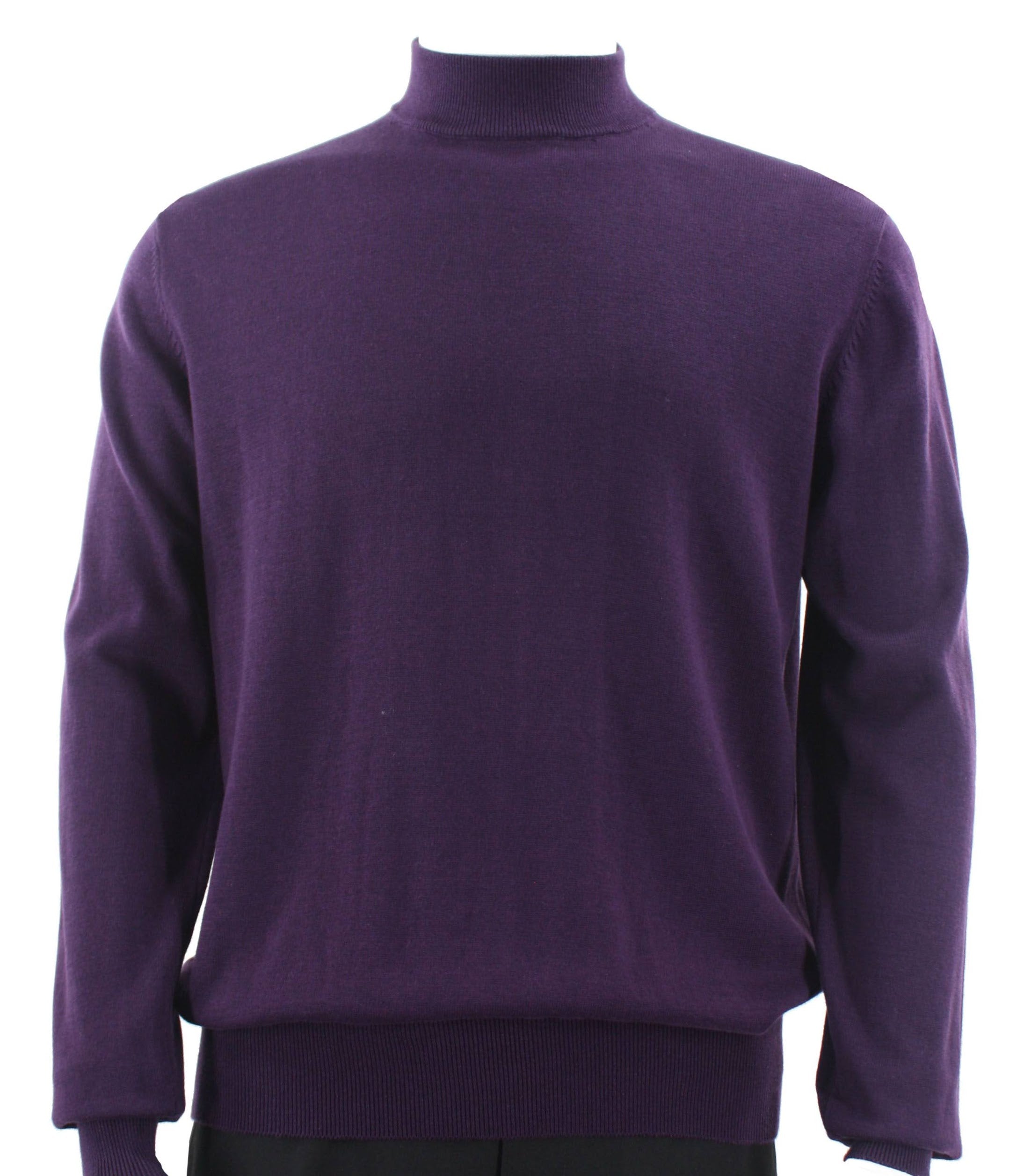 Bassiri Long Sleeve Mock Neck Purple Sweater for Women | Soft Knit Pullover | Casual Winter Warm Tops | Perfect for Office, Date Night & Holiday Outfits