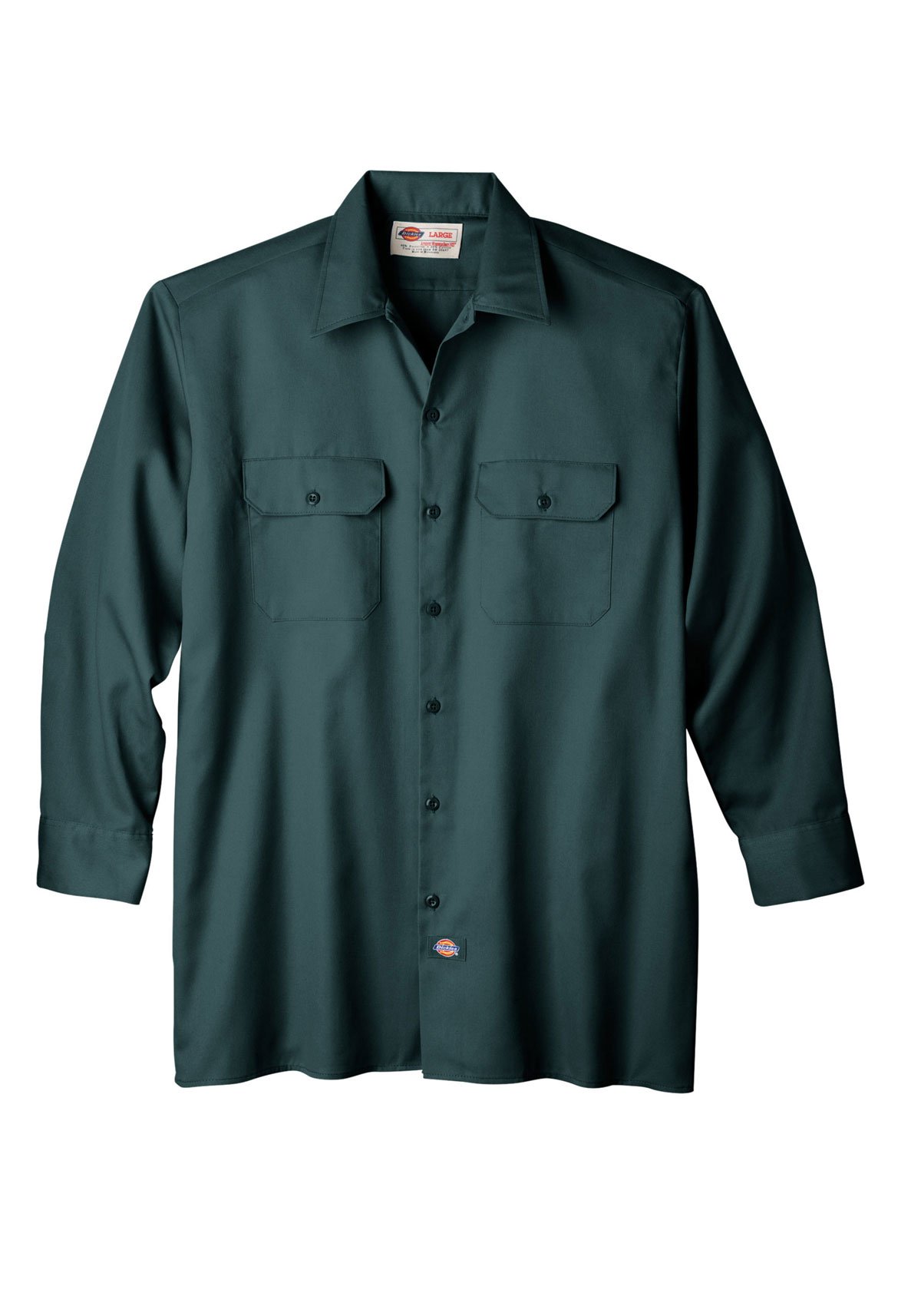 Dickies Men's Big & Tall Long Sleeve Work Shirt - Durable Cotton Workwear for Construction, Farming & Outdoor Labor - Comfortable Button-Up Shirt for Tall Men