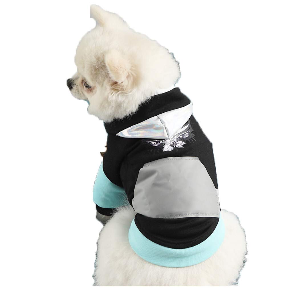 FarJing Reflective Dog Hoodie - Soft & Warm Pet Hooded Sweater with Hat for Small to Medium Dogs | Perfect for Night Walks, Outdoor Adventures & Cold Weather Protection