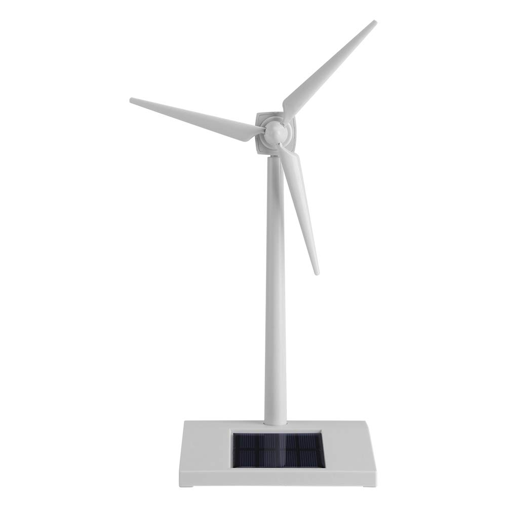 Mini Solar Powered Windmill Toy for Kids - Educational Science Kit, STEM Learning Tool & Home Decoration (White) - Perfect for Classroom Experiments, Birthday Gifts & Eco-Friendly Room Decor