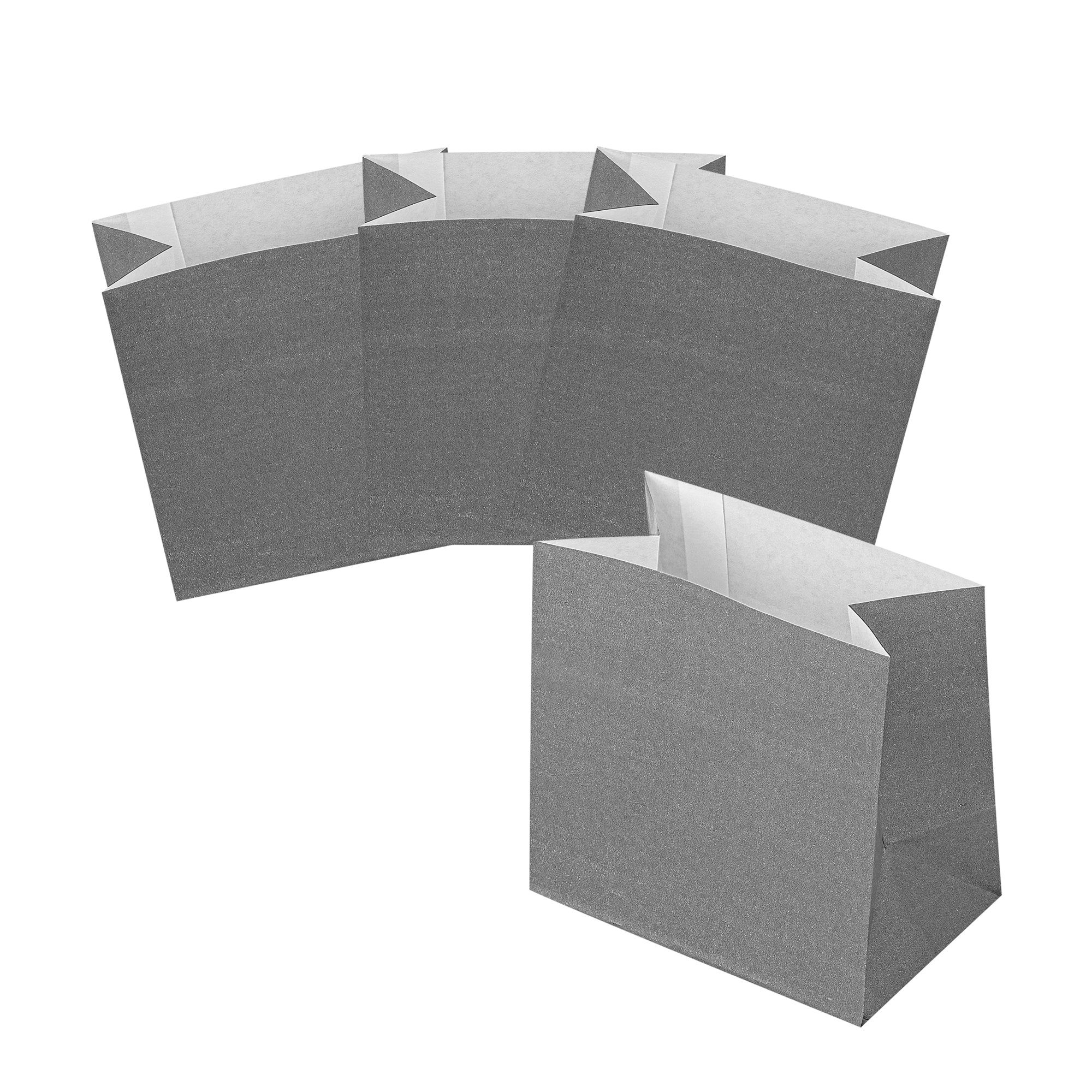 Eco-Friendly Gray Paper Snack Bags 3.75