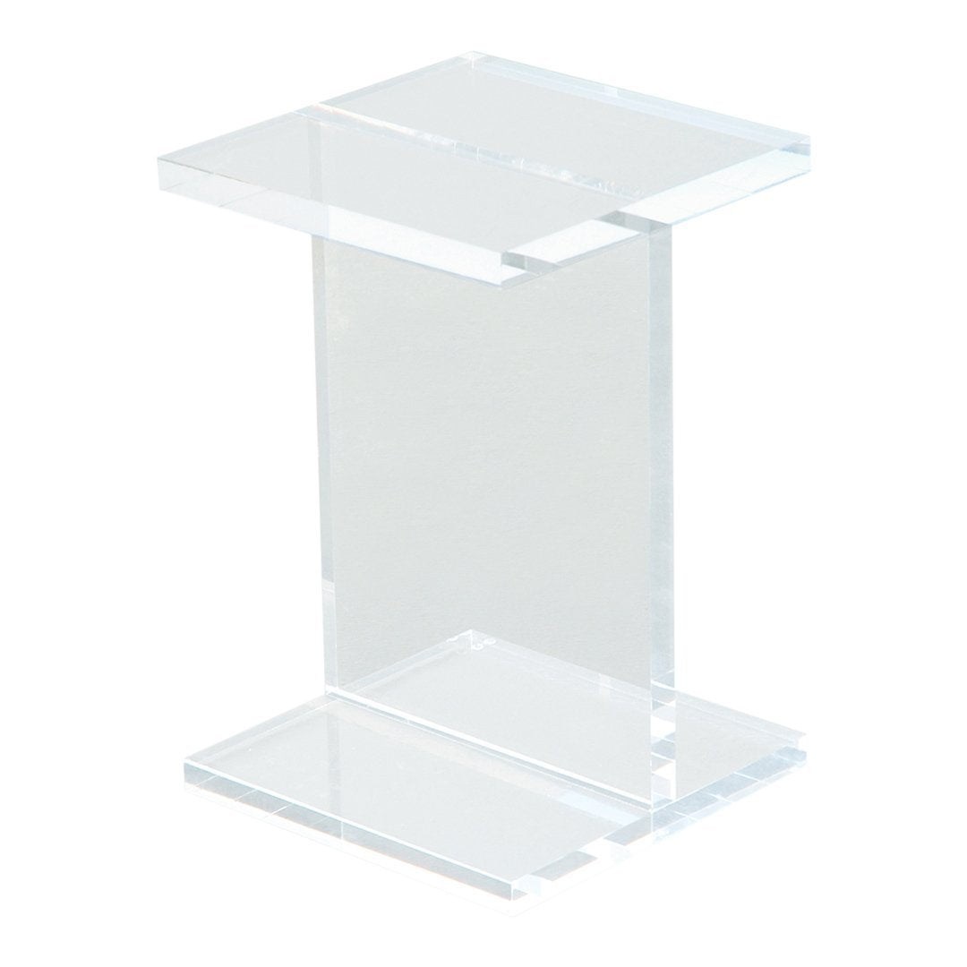 Clear Acrylic I-Beam Table - Modern Glass-Like Coffee Table for Living Room, Office & Dorm | Sturdy & Stylish Centerpiece for Home Decor