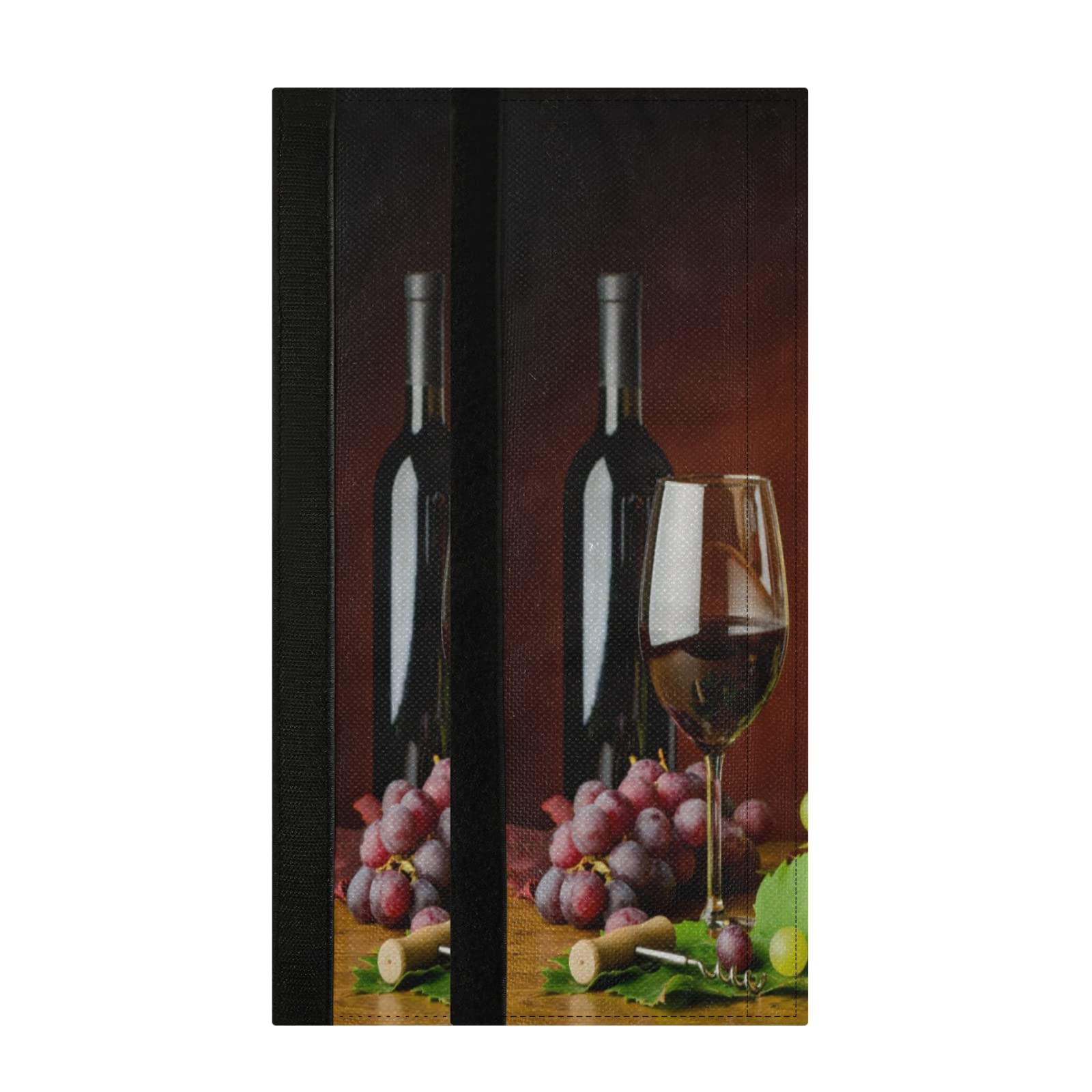 Oak Barrel Wine Fridge Handle Covers Set of 2 - Refrigerator & Dishwasher Door Protectors, Microwave & Oven Handle Guards - Durable Kitchen Appliance Decor for Wine Cellars & Rustic Themed Kitchens