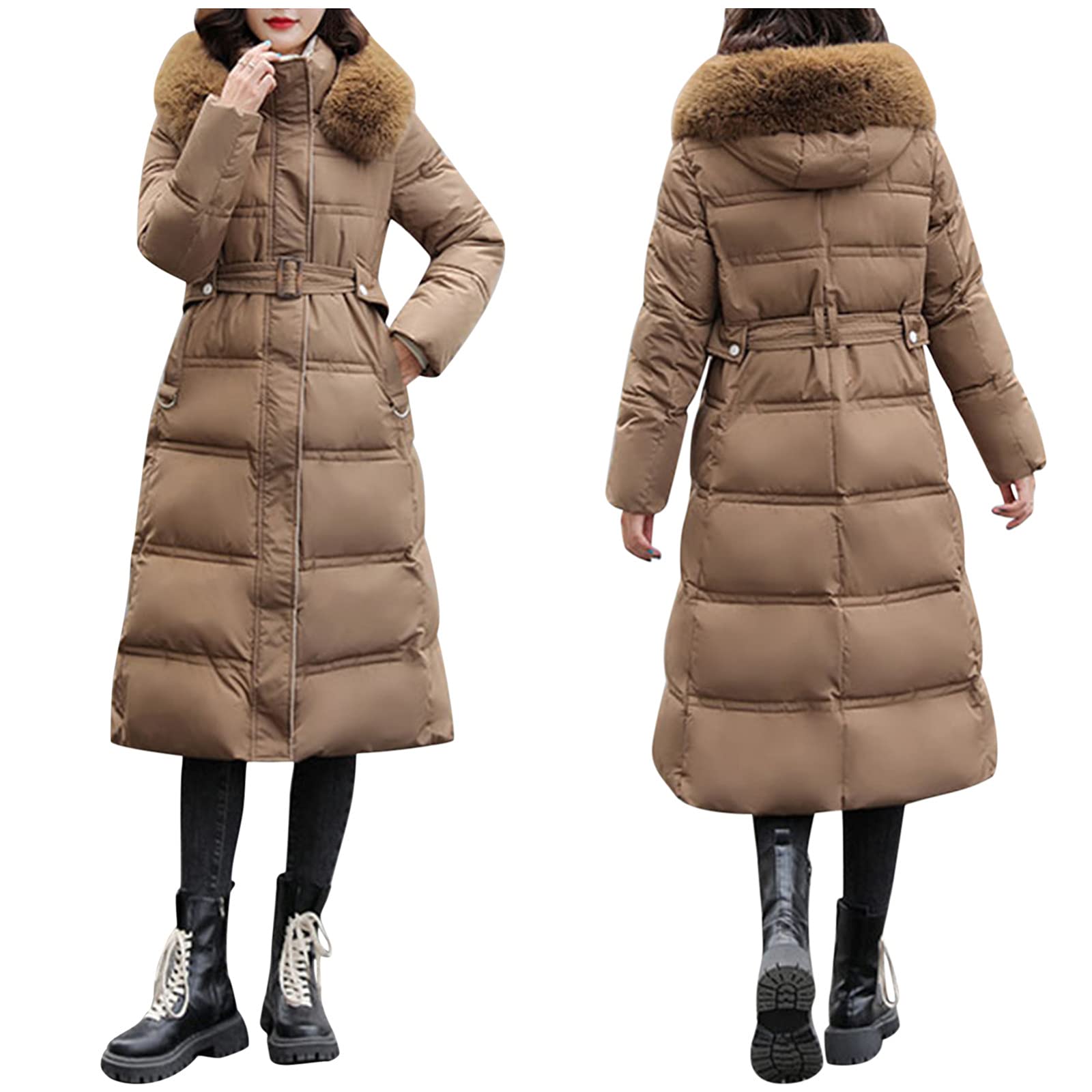 YOMXL Women's Faux Shearling Coat - Warm Fluffy Fur Jacket for Autumn & Winter | Long Sleeve Lapel Outwear for Casual Wear, Outdoor Activities & Date Nights