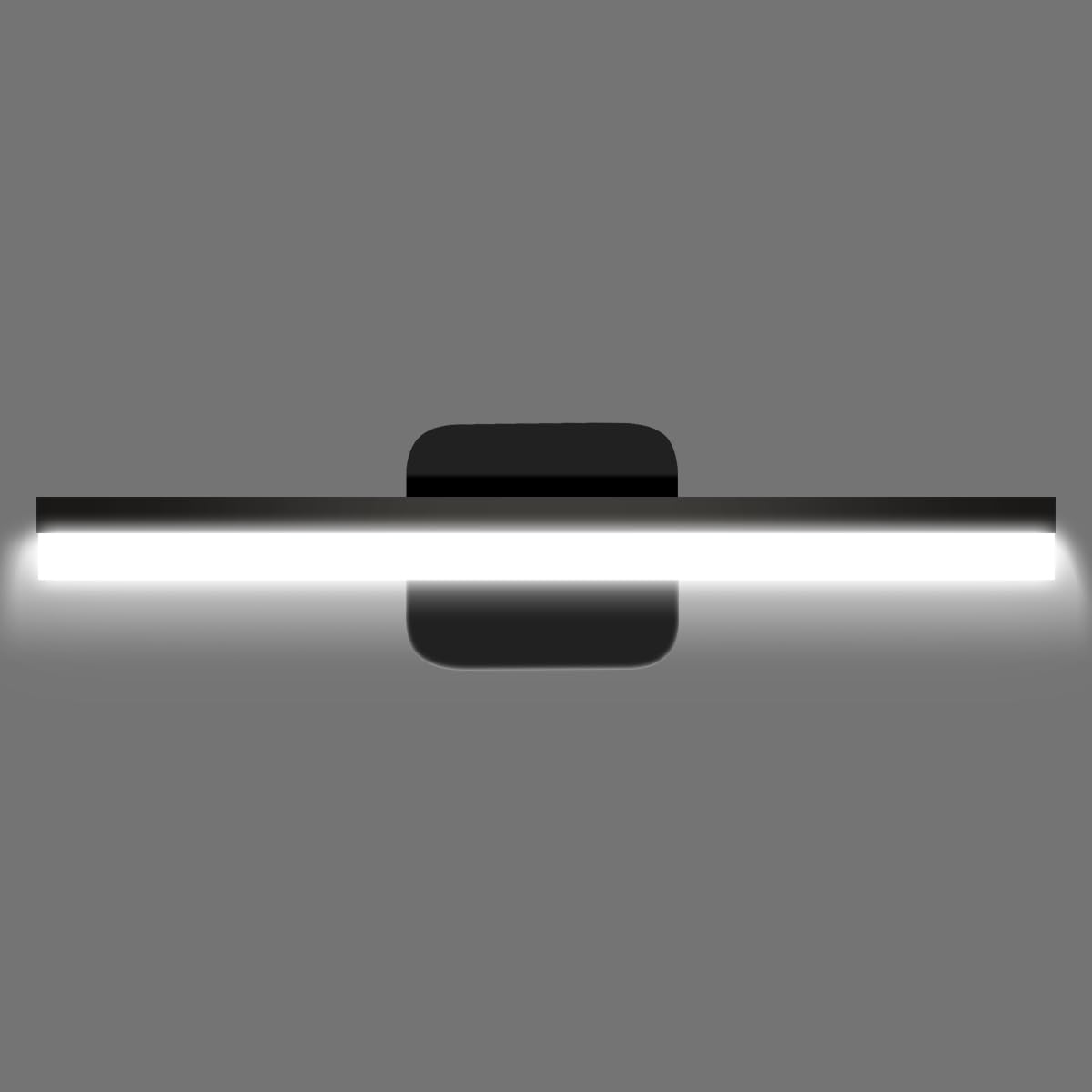 Yarra-Decor 16-inch LED Bathroom Vanity Light Bar - Modern Vanity Lighting Fixtures for Mirror Illumination, 6000K Daylight White Wall Light for Bathroom & Dressing Room (Black) - Perfect for Makeup, Shaving & Grooming
