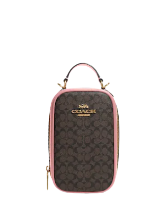 Coach Eva Phone Crossbody Bag in Colorblock Signature Canvas - Stylish & Compact for Everyday Use, Travel, and On-the-Go Essentials