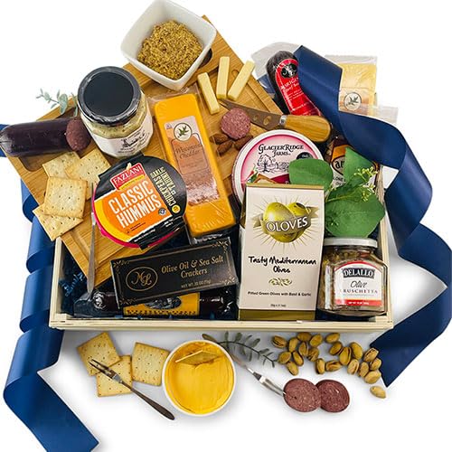 Premium Charcuterie Board Gift Set - Artisanal Cured Meats & Aged Cheeses Collection - Perfect for Holiday Gifts, Housewarming Parties & Wine Pairings