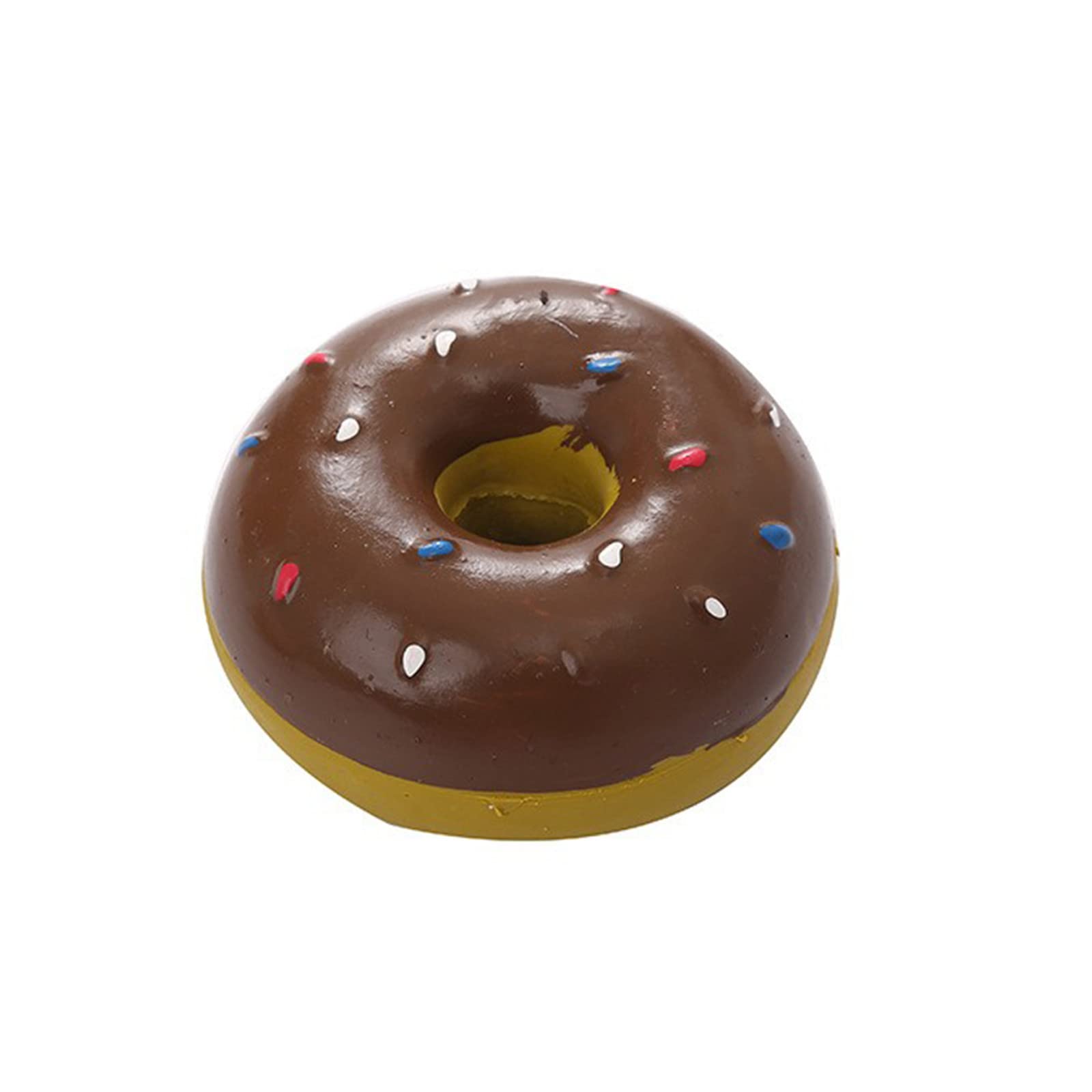 **Durable Donut Dog Chew Toy with Squeaker - Interactive Dental Teething Relief for Large Dogs - Perfect for Playtime, Training & Anxiety Relief**