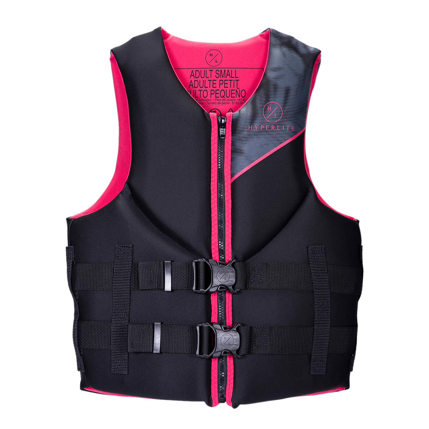 Hyperlite Indy Women's CGA Approved Life Vest - Pink (2023 Model) | Comfortable & Safe Water Sports PFD for Wakeboarding, Kayaking & Boating