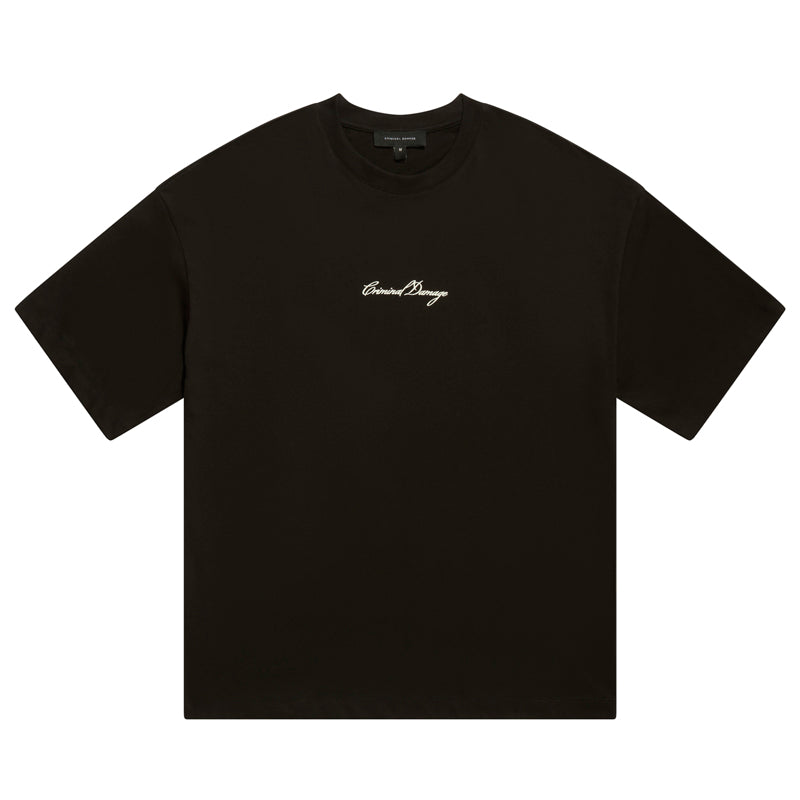 Criminal Damage Hunter T-Shirt for Men - Black Cotton Graphic Tee - Streetwear & Urban Fashion for Casual Wear