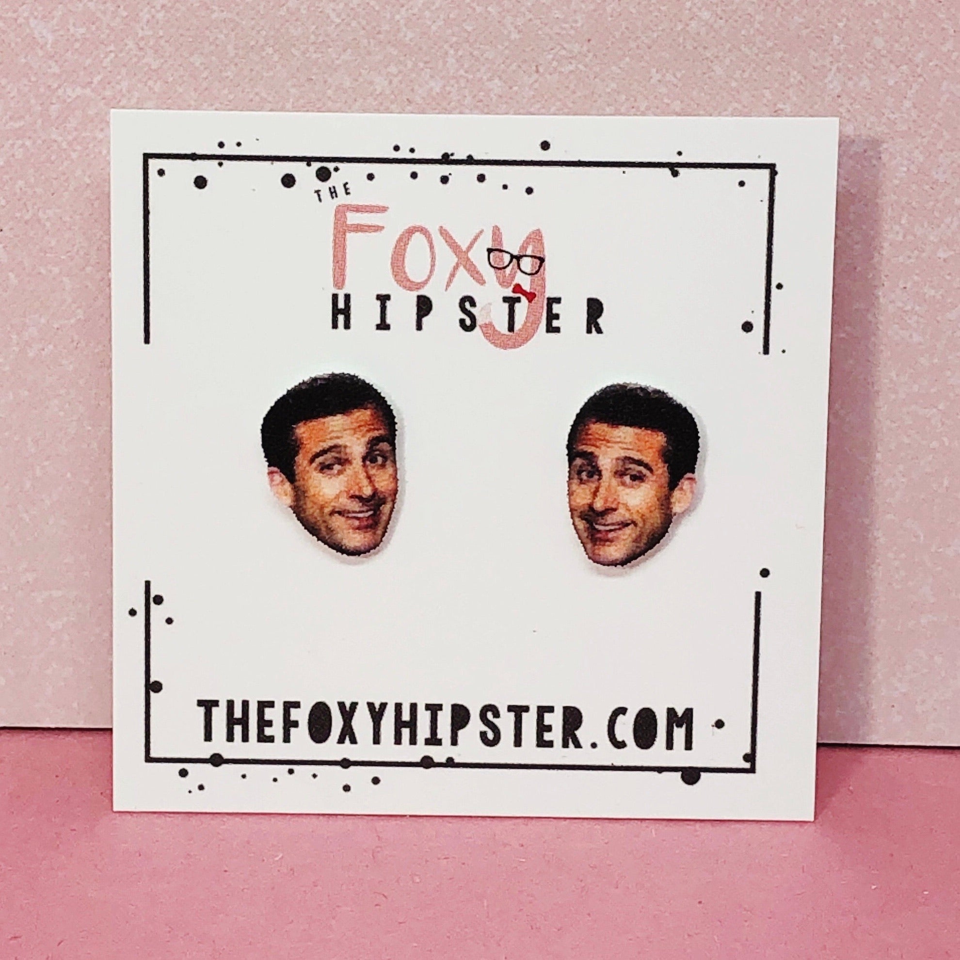 Michael Scott Stud Earrings - Dunder Mifflin The Office Inspired Jewelry - Perfect for Fans & Gifts - Office Party, Cosplay & Everyday Wear