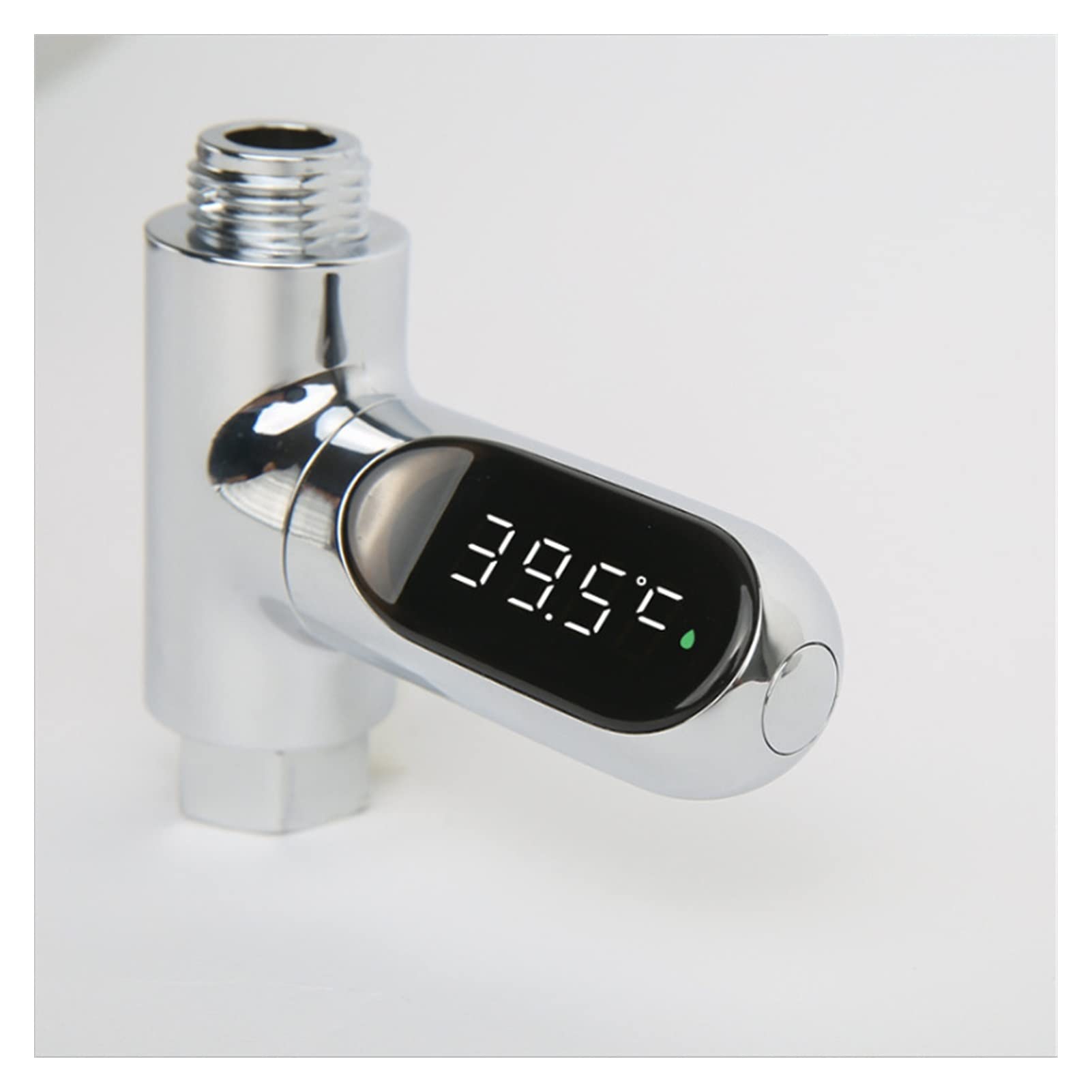 SHANG-JUN LED Shower Thermometer with Timer - Digital Water Temperature Gauge for Bathroom, Kitchen, Baby Safety - Rotating Faucet Mount for Accurate Readings (Perfect for Baby Baths, Shower Safety & Kitchen Use)