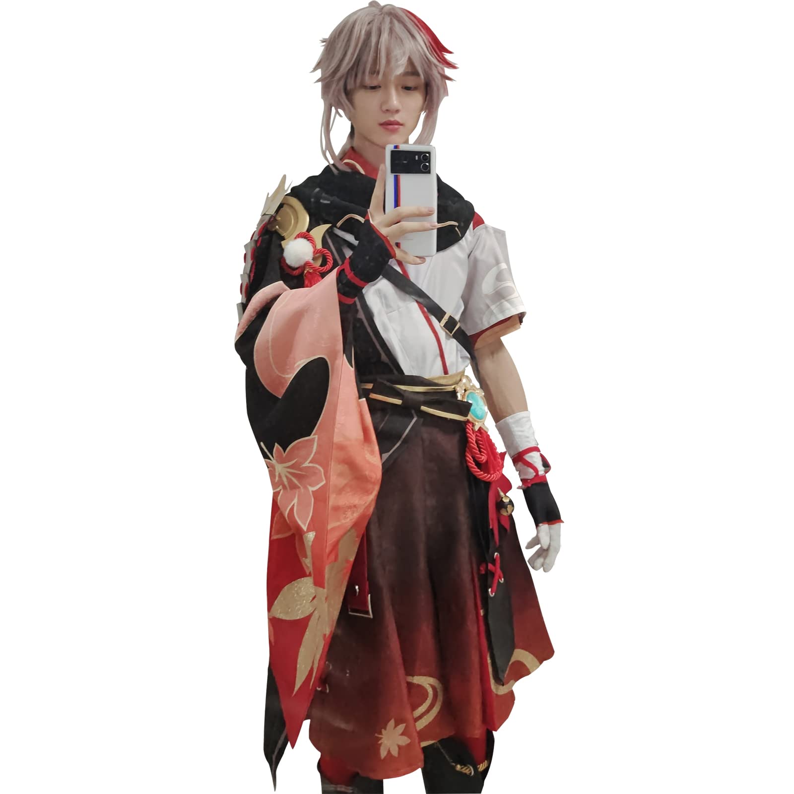 Kaedehara Kazuha Cosplay Costume for Men - Genshin Impact Japanese Kimono Outfit | Anime Game Convention, Halloween Dress Up, Themed Party Cosplay