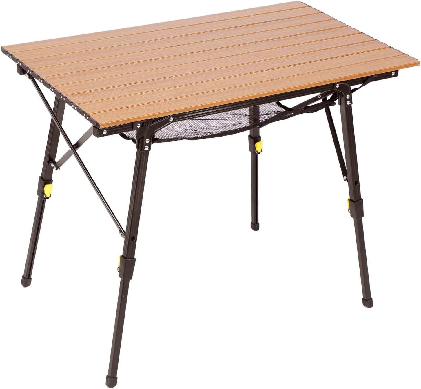 Ultra Lightweight Portable Folding Camping Table - Adjustable 4-Leg Aluminum Roll-Up Design with Carry Bag for Outdoor Adventures, Backyard BBQs, Picnics & Travel | Perfect for Camping, Hiking, Beach Trips & Tailgating