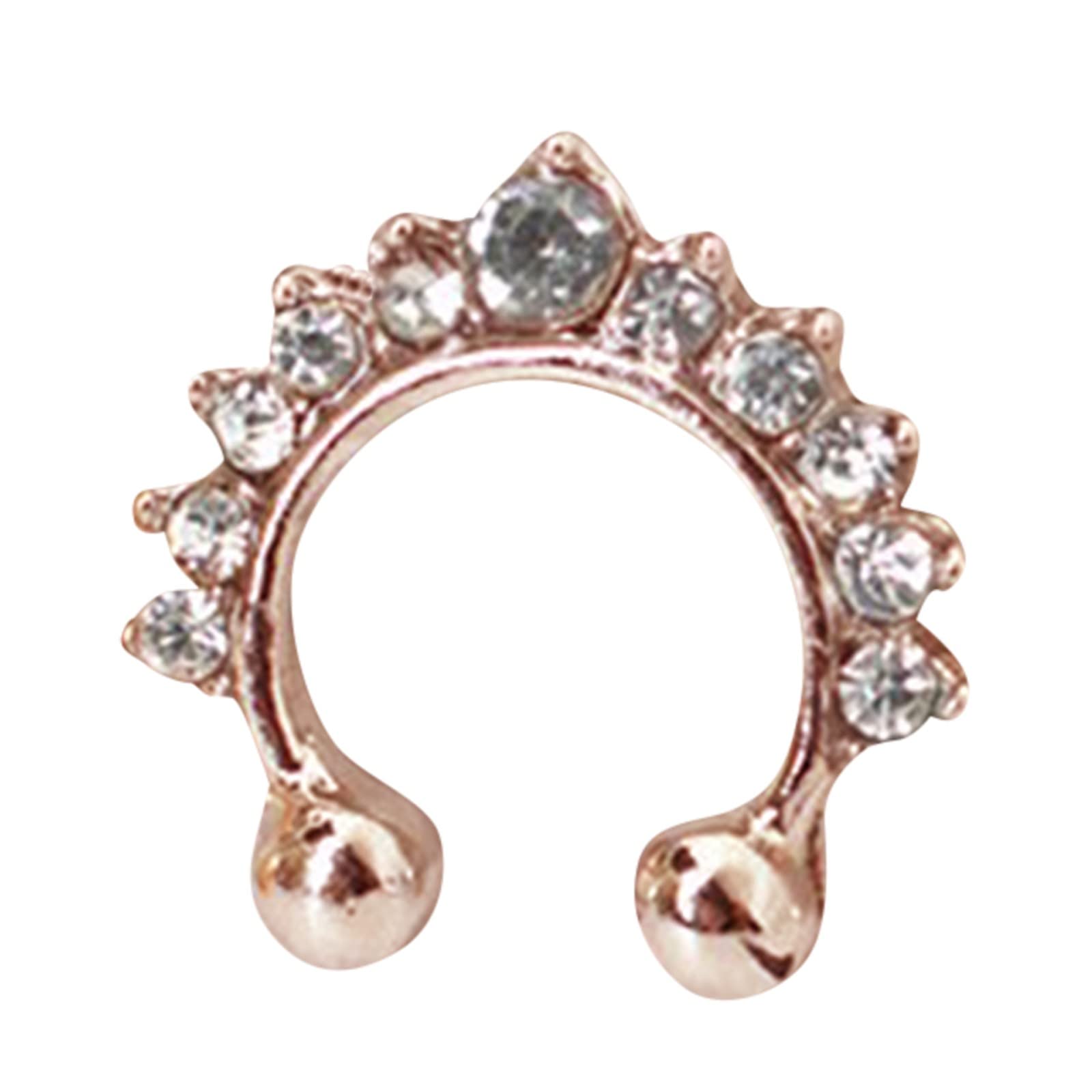 Fashionable C-Shaped Fake Nose Rings for Women - Hypoallergenic Nose Hoop Jewelry Set for Piercing & Everyday Wear | Perfect for Parties, Cosplay & Self-Expression