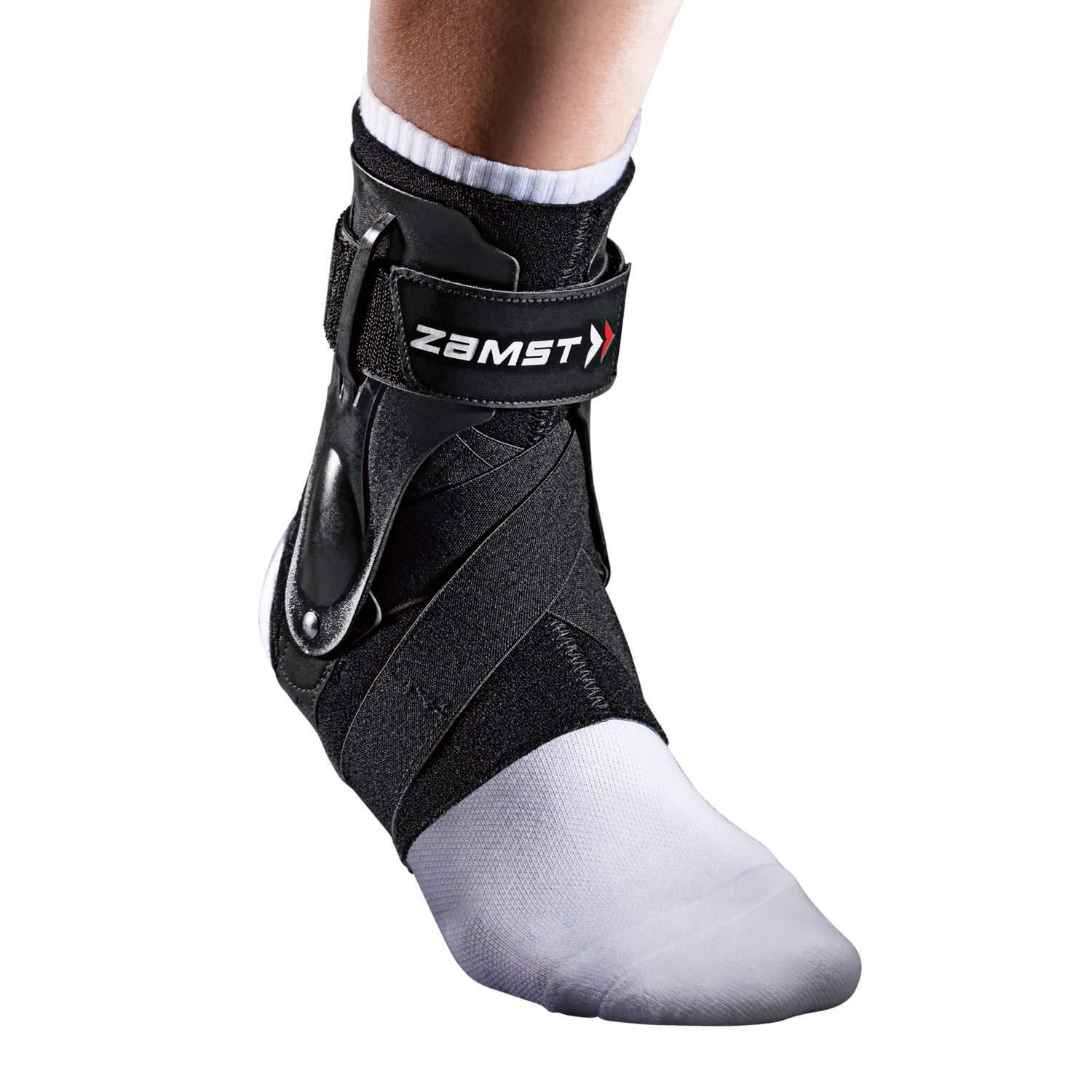 ZAMST A2-DX Ankle Brace Support for Basketball, Volleyball & Tennis - Medium Size Right Foot (Black) - Injury Prevention & Recovery for Athletes