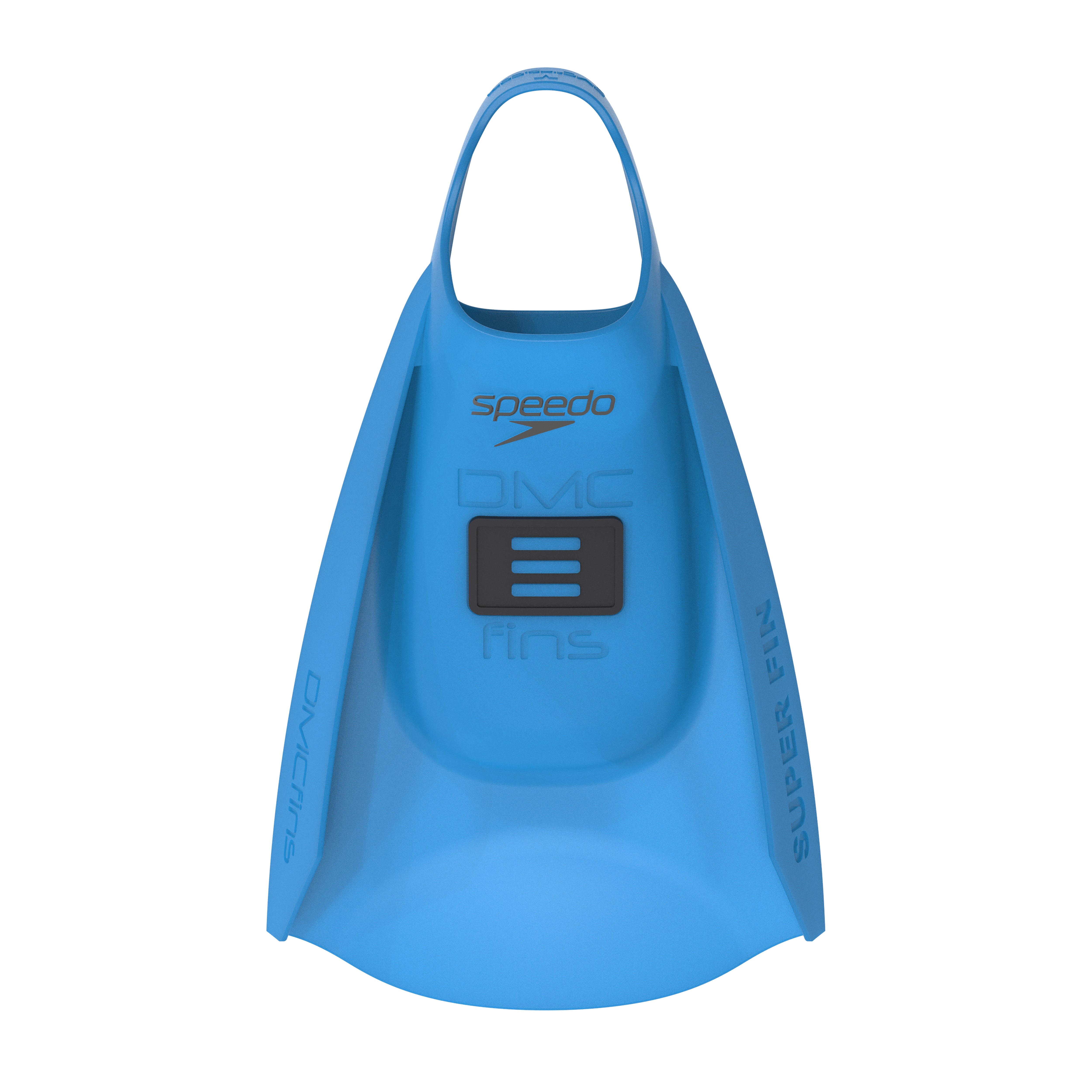 Speedo X DMC Super Fin Swim Fins - Blue/Grey for Competitive Swimming & Training | High-Performance Swim Gear for Pool & Open Water