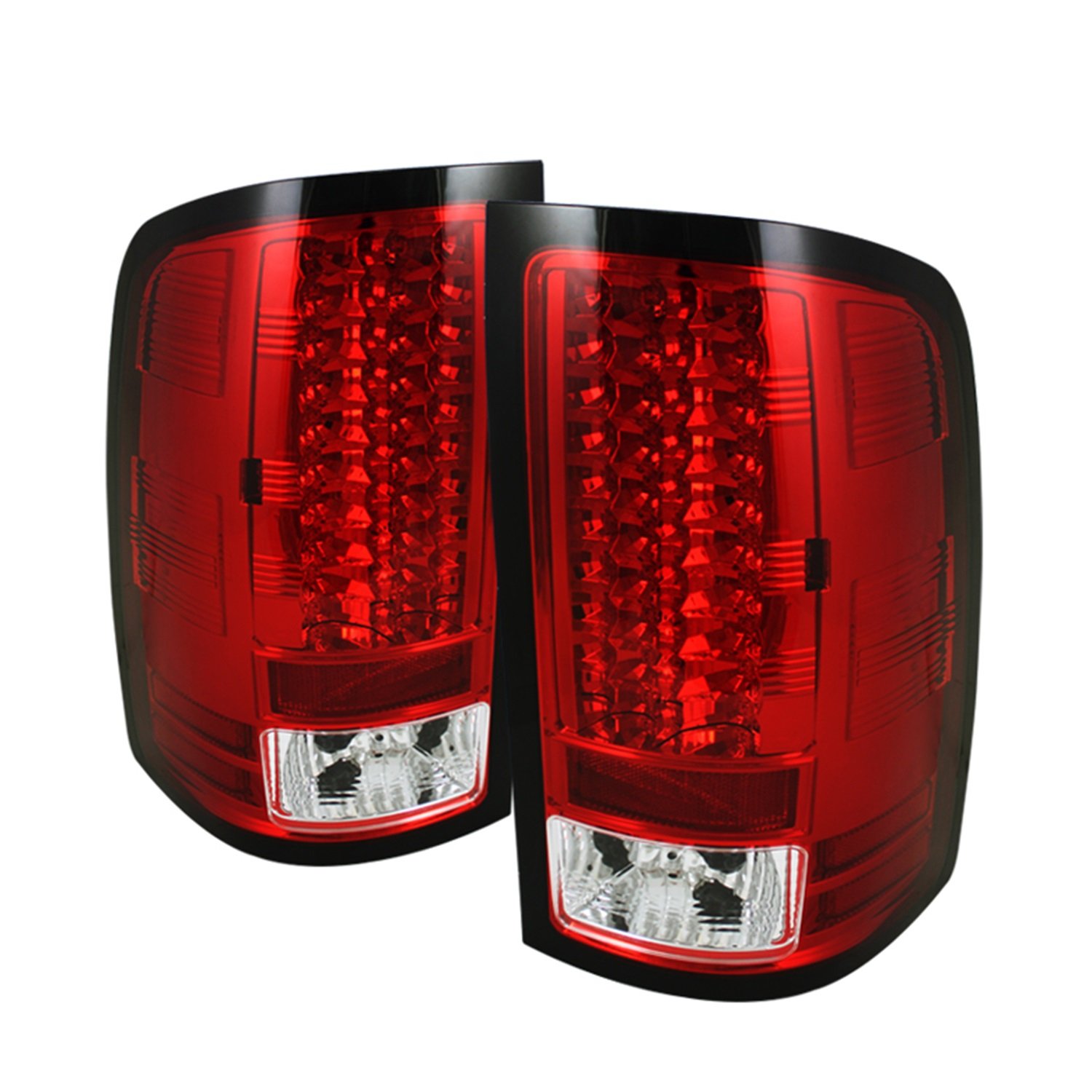 Spyder Auto 5014955 LED Tail Lights - Red Clear for 2007-2013 GMC Sierra 1500 & 2007-2014 2500HD/3500HD (Excludes 3500HD Dually) | Enhanced Visibility & Style for Night Driving & Custom Truck Upgrades