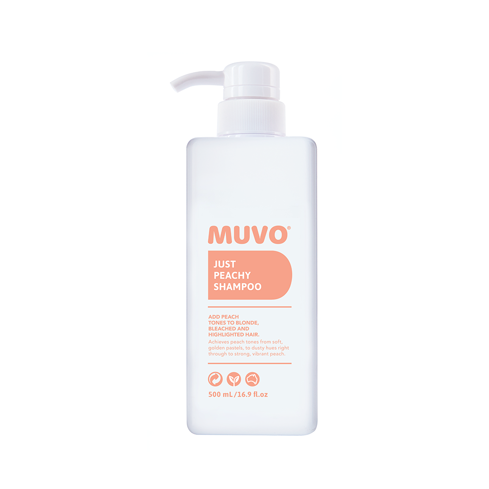 Muvo Just Peachy Shampoo - Sulfate Free & Hydrating for Dry Hair - Perfect for Daily Use & Color-Treated Hair