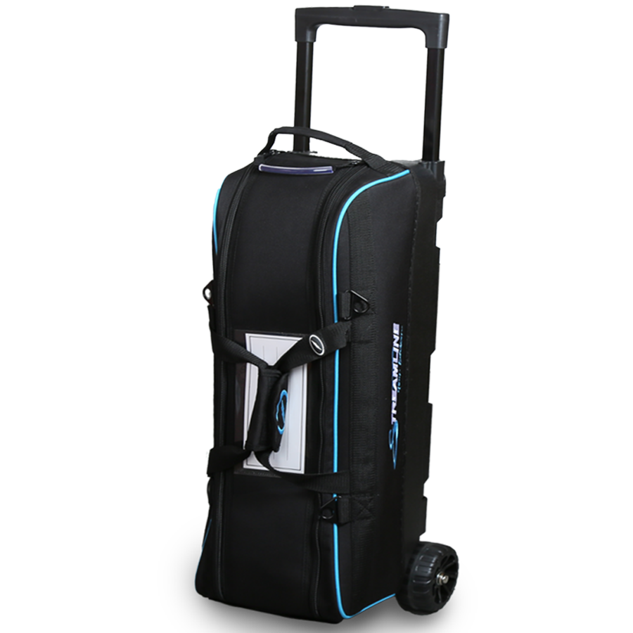 Storm 3 Ball In Line Triple Roller Tour Edition Bowling Bag - Professional Bowling Equipment for League & Tournament Players - Perfect for Travel & Competition Use