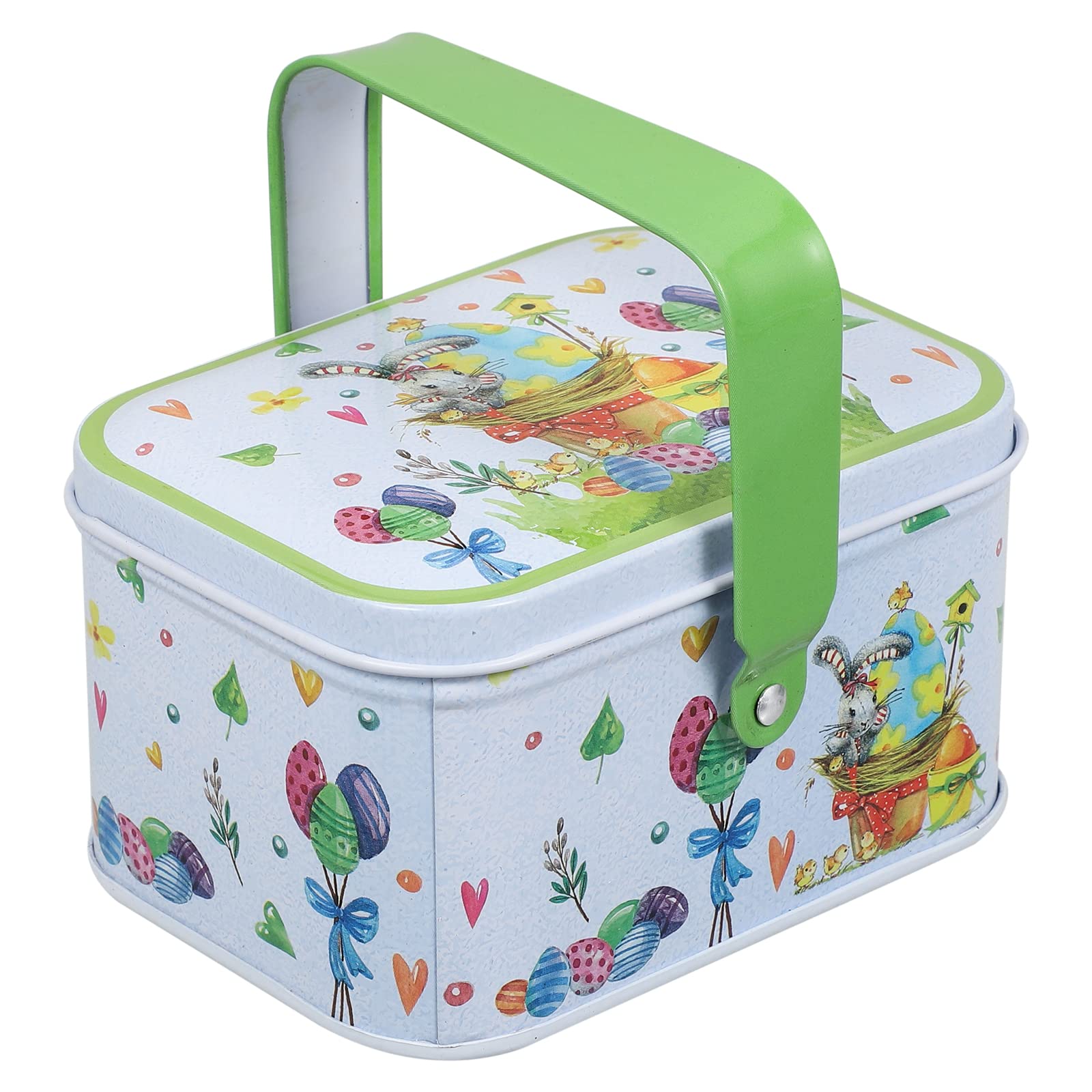 LUOZZY Easter Egg Basket - Portable Candy Packing Box, Tinplate Biscuit Container for Kids (4 Pack) - Perfect for Easter Egg Hunts, Birthday Parties & Holiday Gift Giving