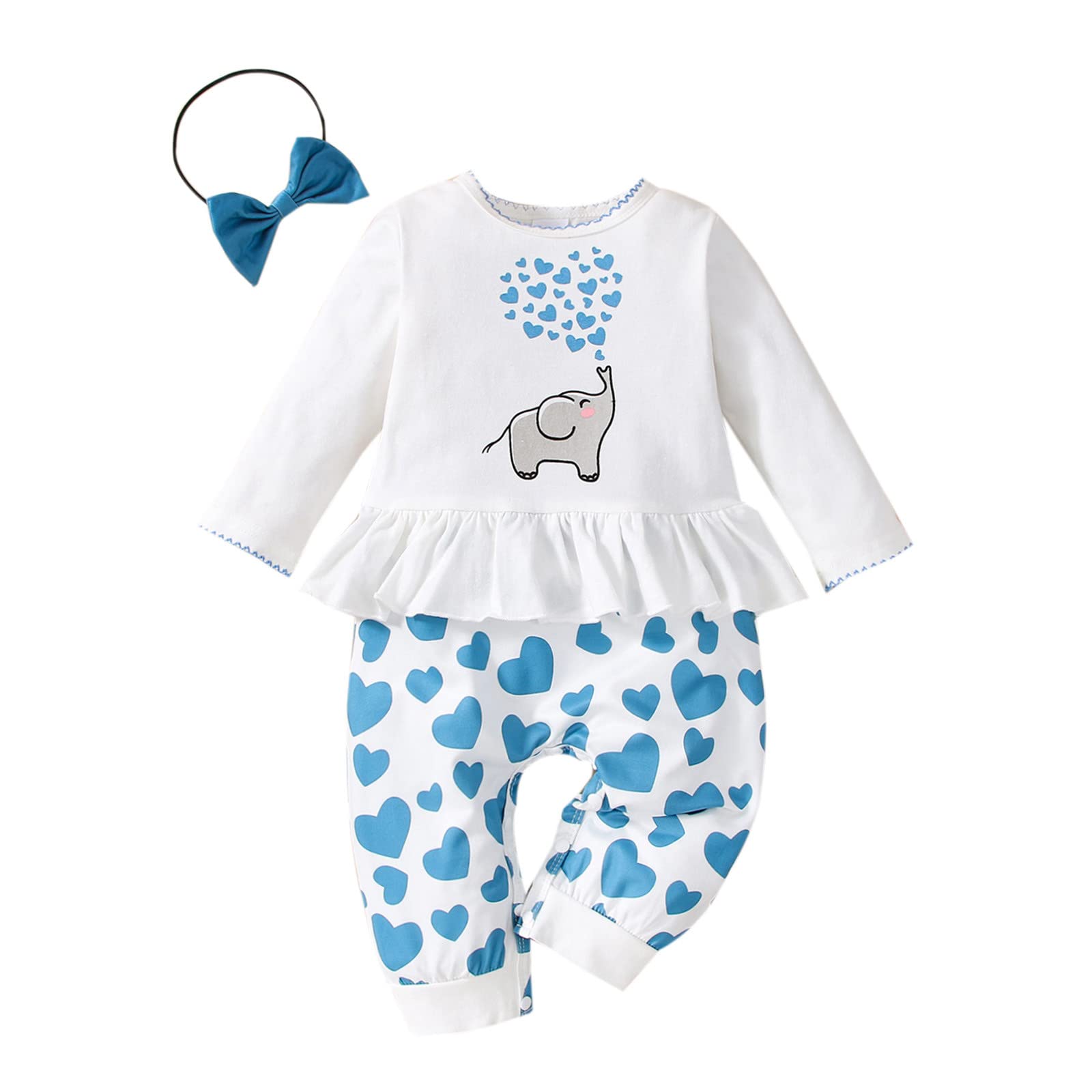 Adorable Valentine's Day Baby Romper - Heart Print Cartoon Jumpsuit for Boys & Girls | Soft Infant Bodysuit with Matching Headband | Perfect for Valentine's Photos, Holiday Outfits & Casual Wear